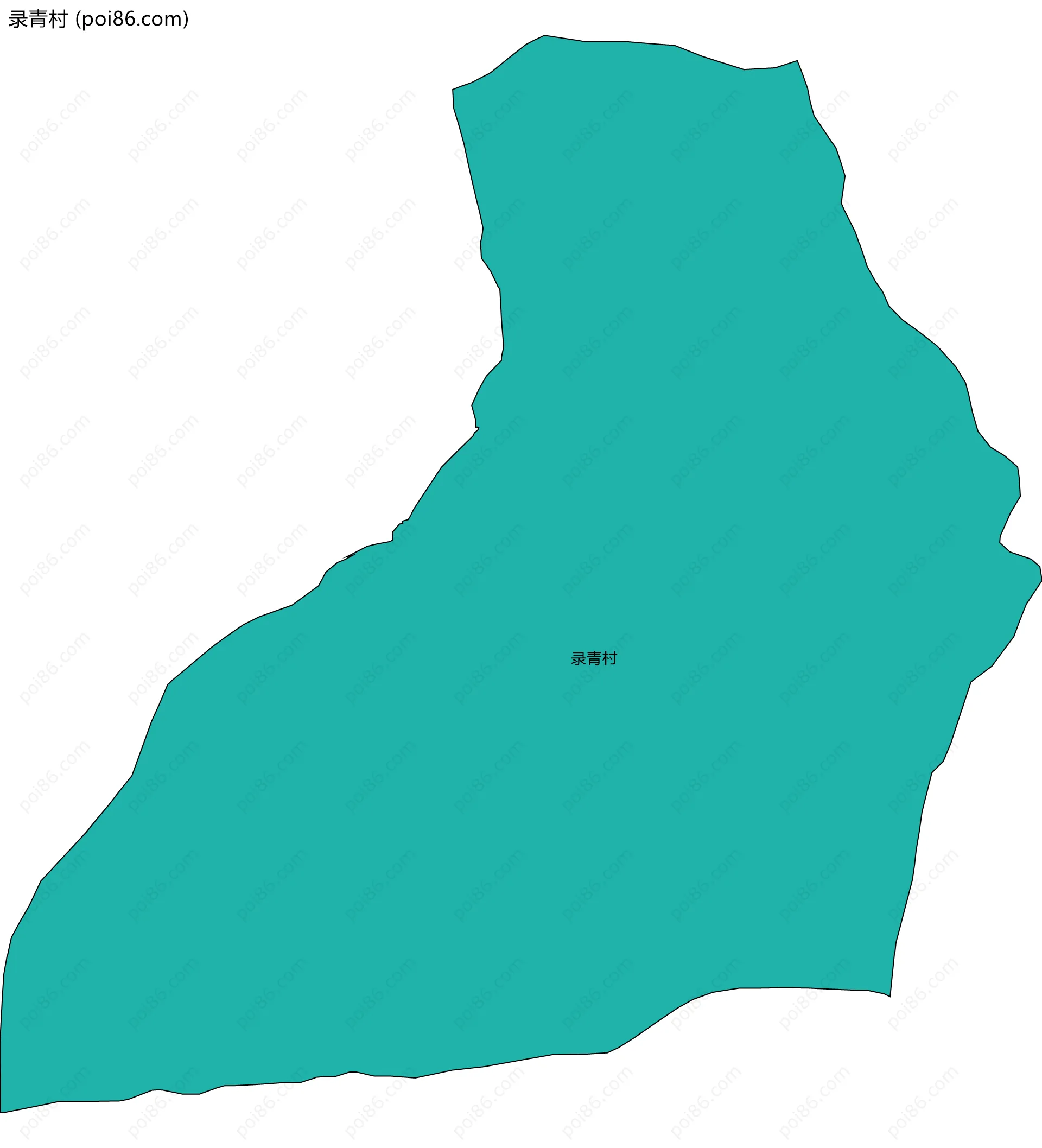 录青村边界地图