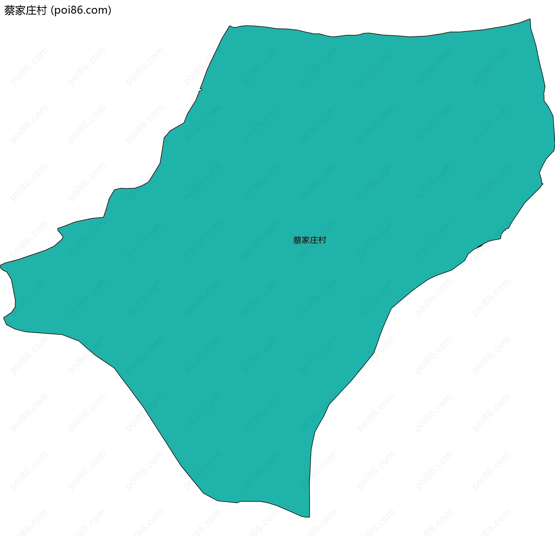 蔡家庄村边界地图