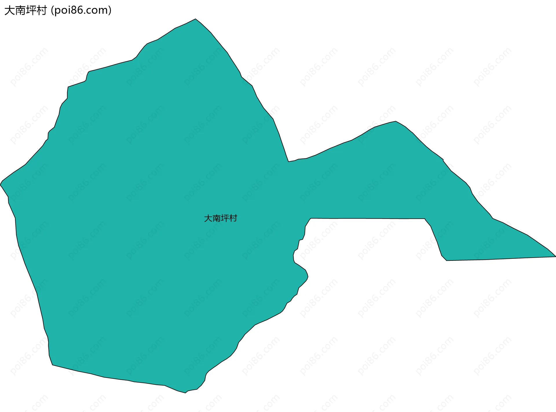 大南坪村边界地图