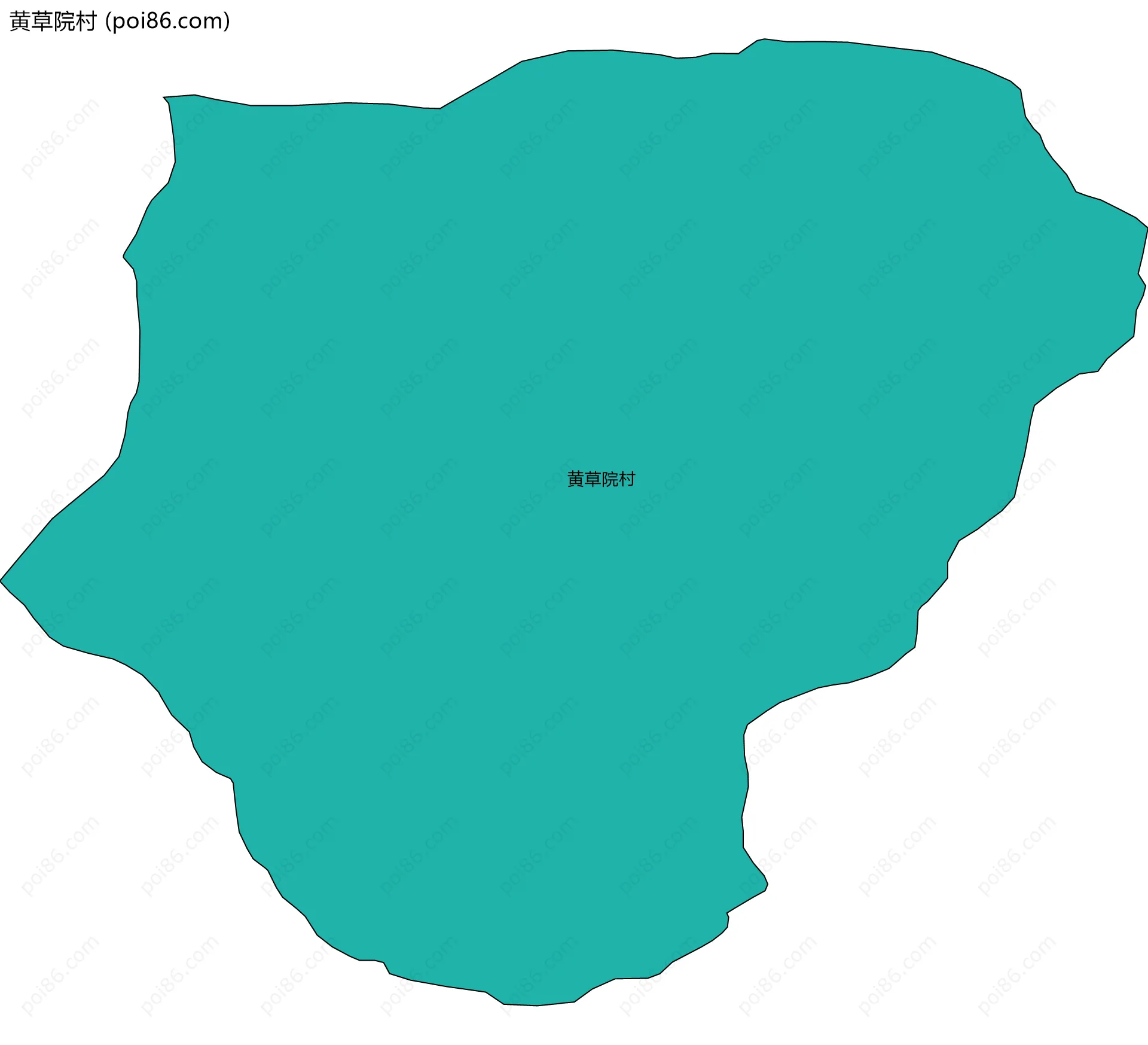 黄草院村边界地图