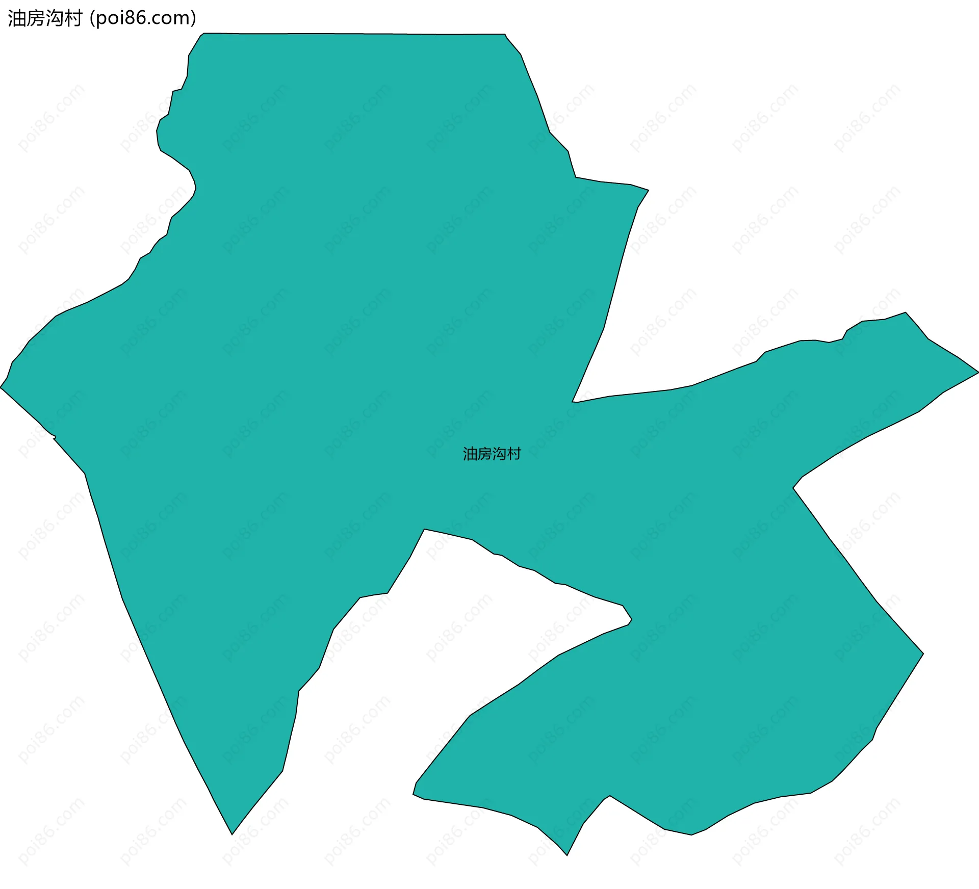 油房沟村边界地图