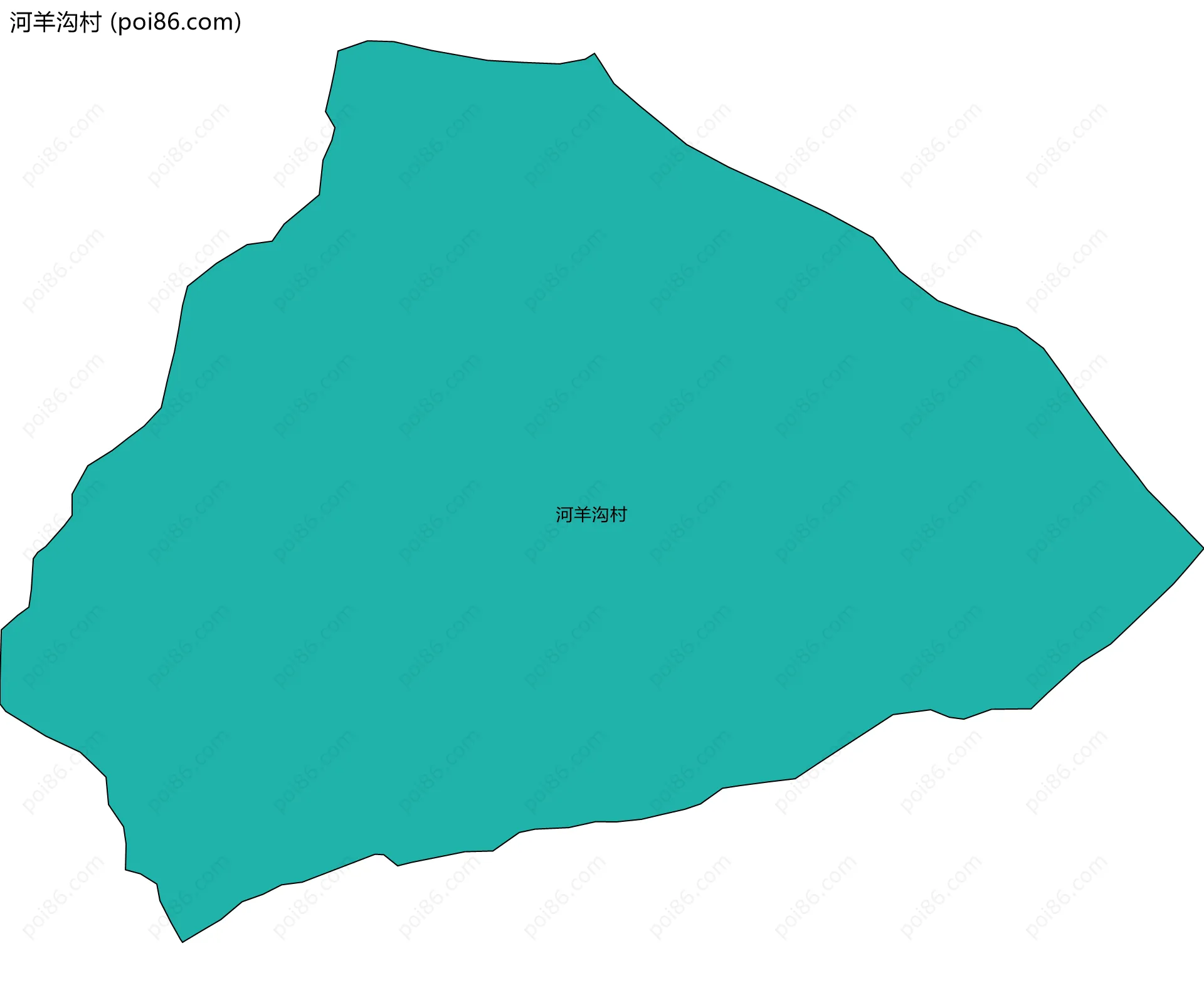 河羊沟村边界地图