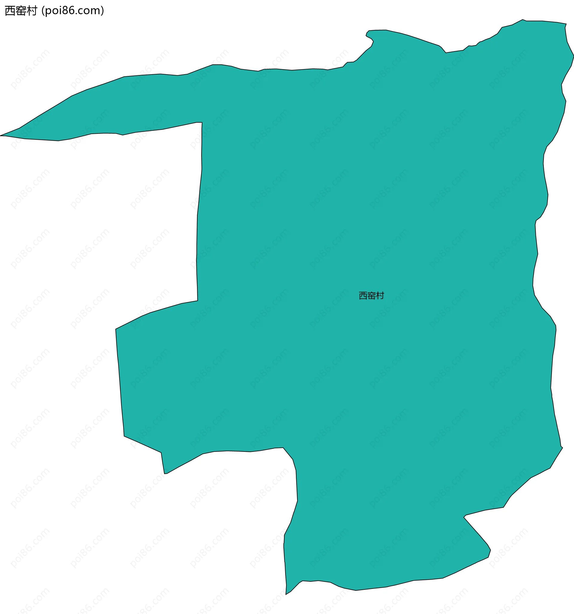 西窑村边界地图