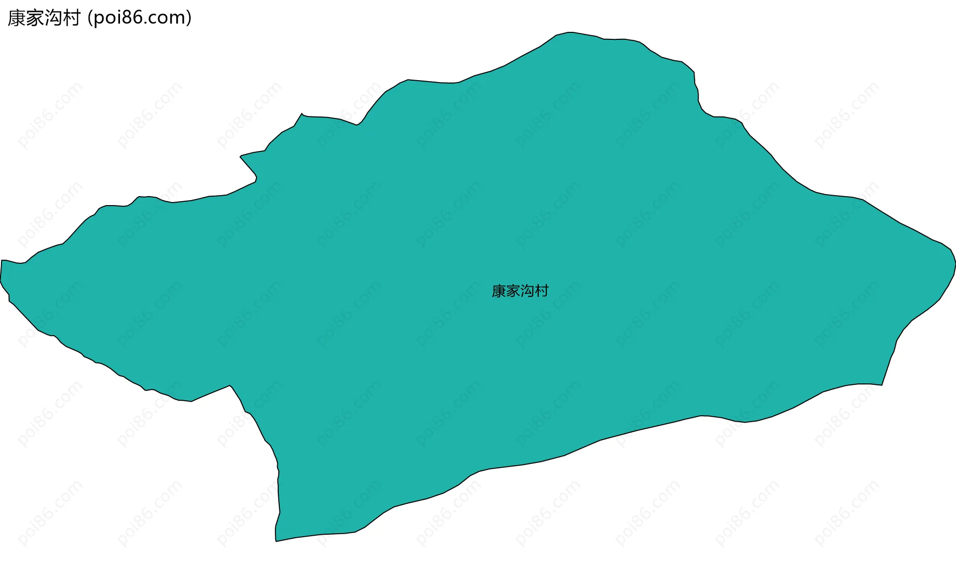 康家沟村边界地图