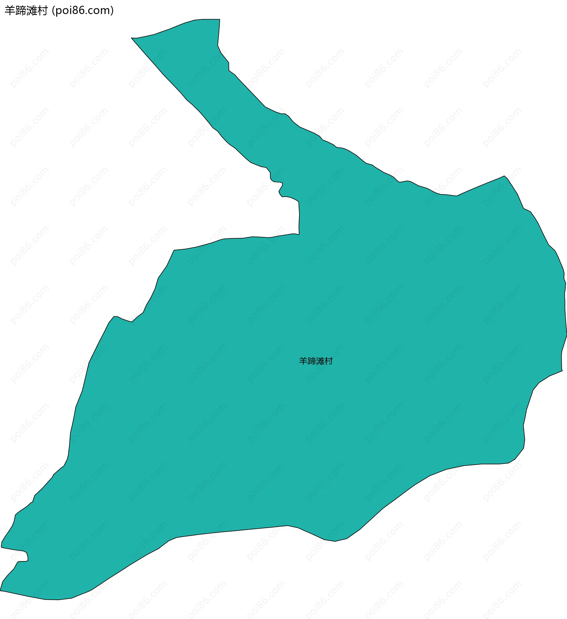 羊蹄滩村边界地图