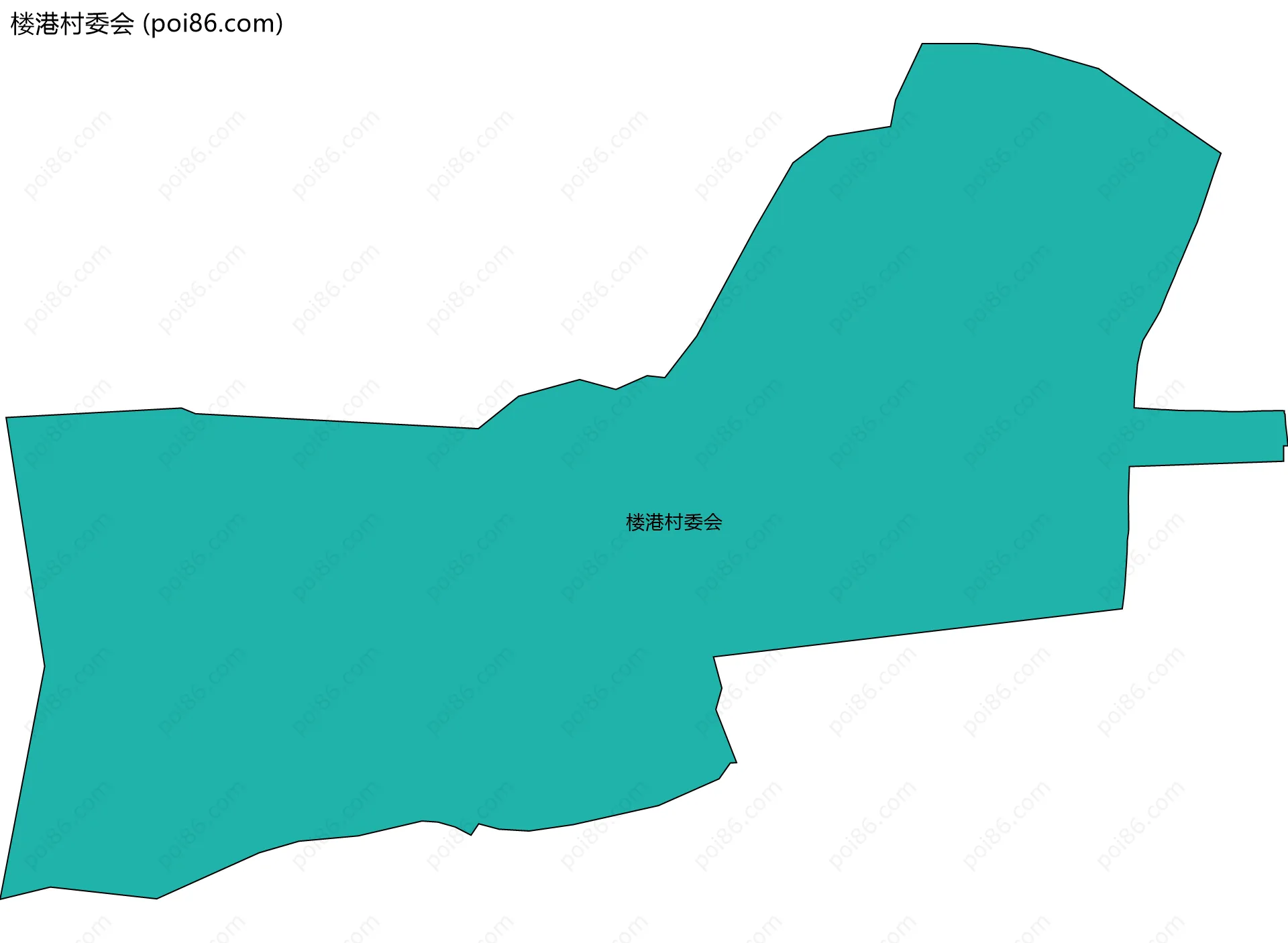 楼港村委会边界地图
