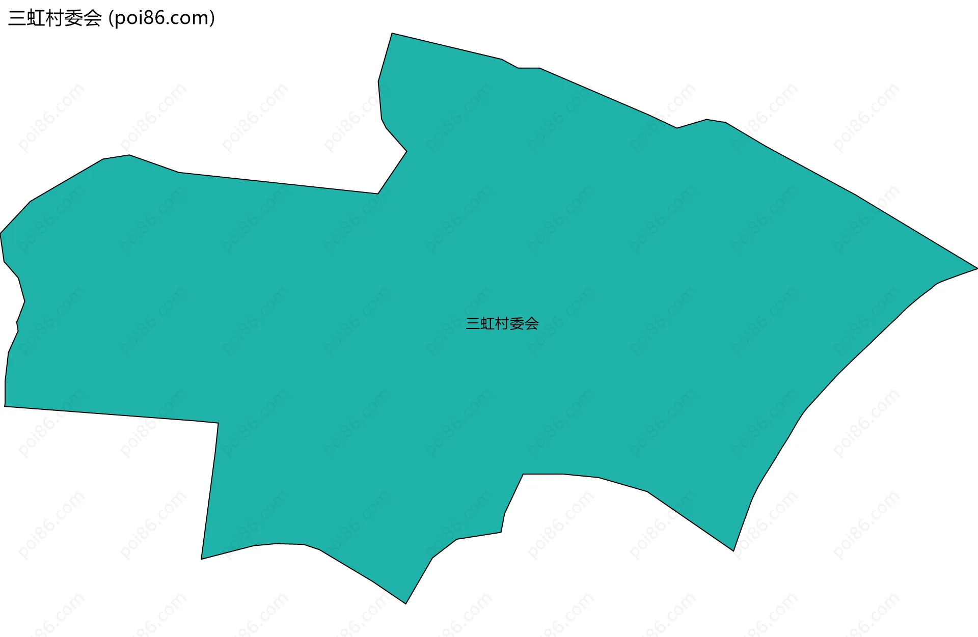 三虹村委会边界地图