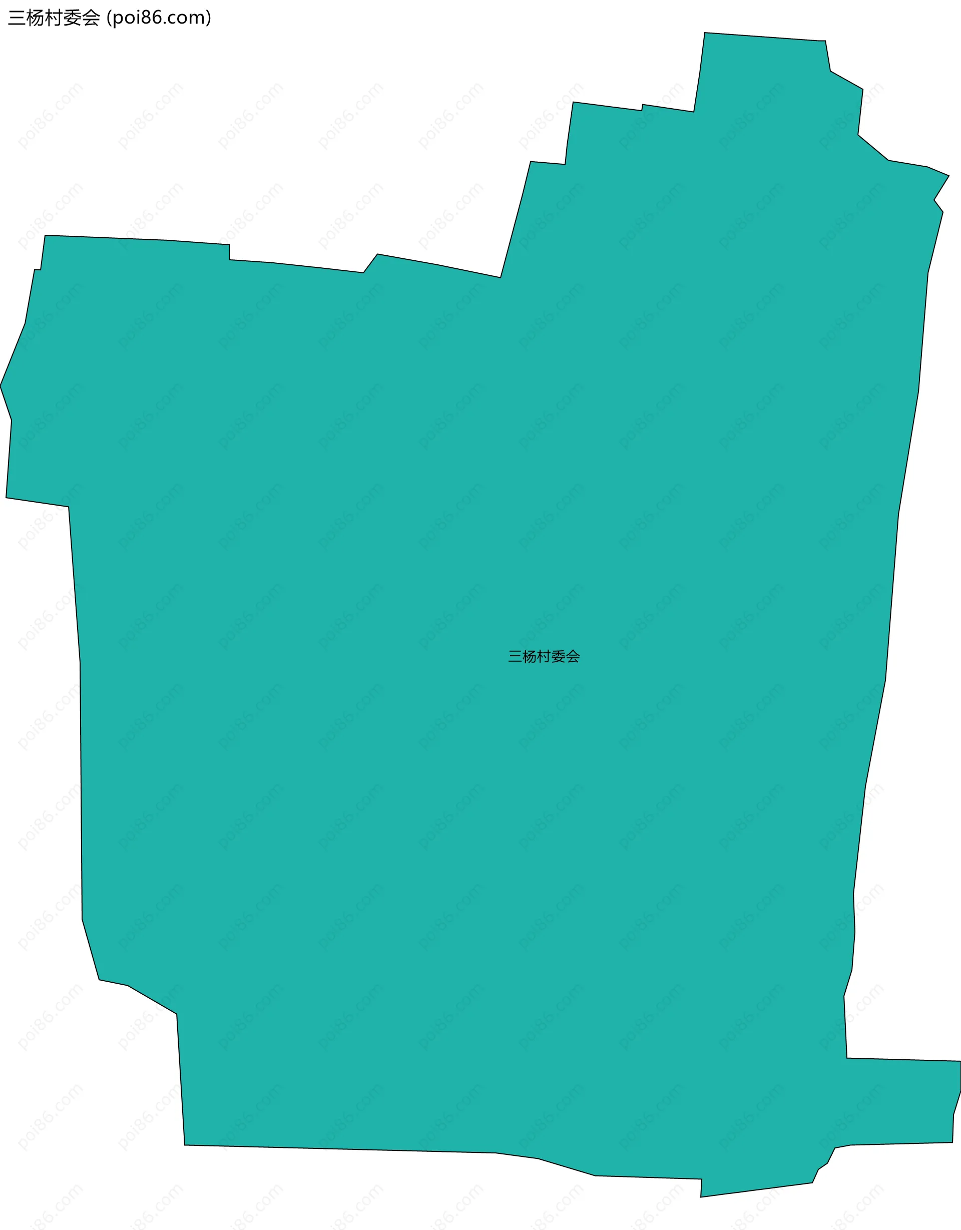 三杨村委会边界地图