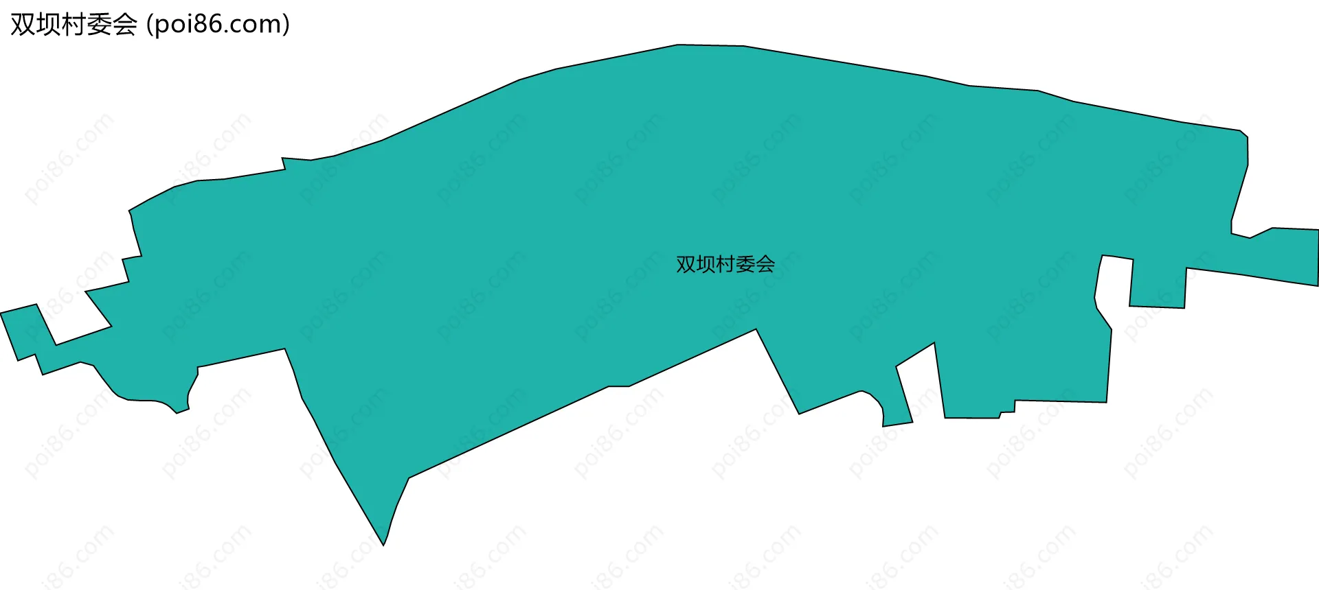 双坝村委会边界地图