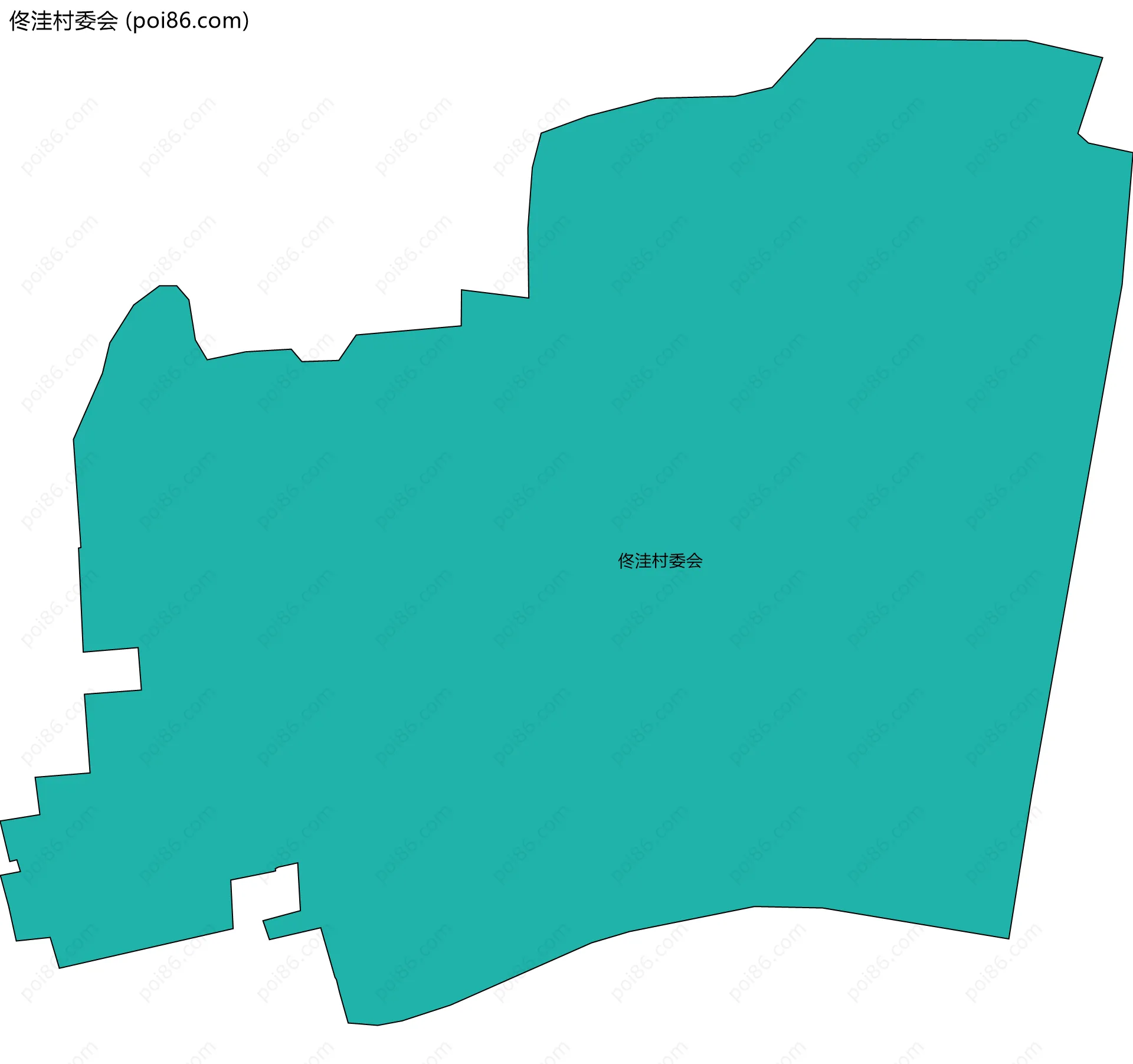 佟洼村委会边界地图