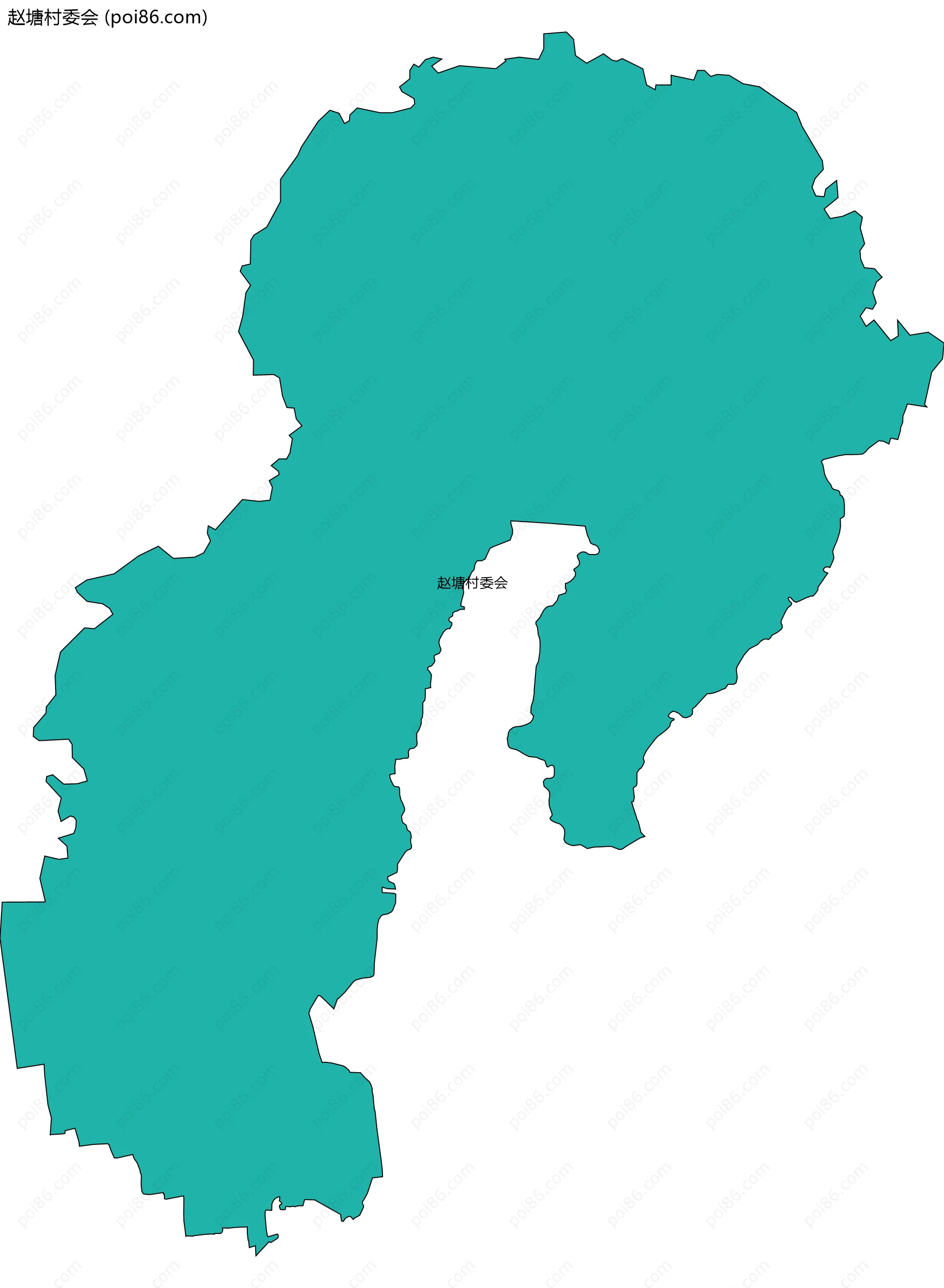 赵塘村委会边界地图