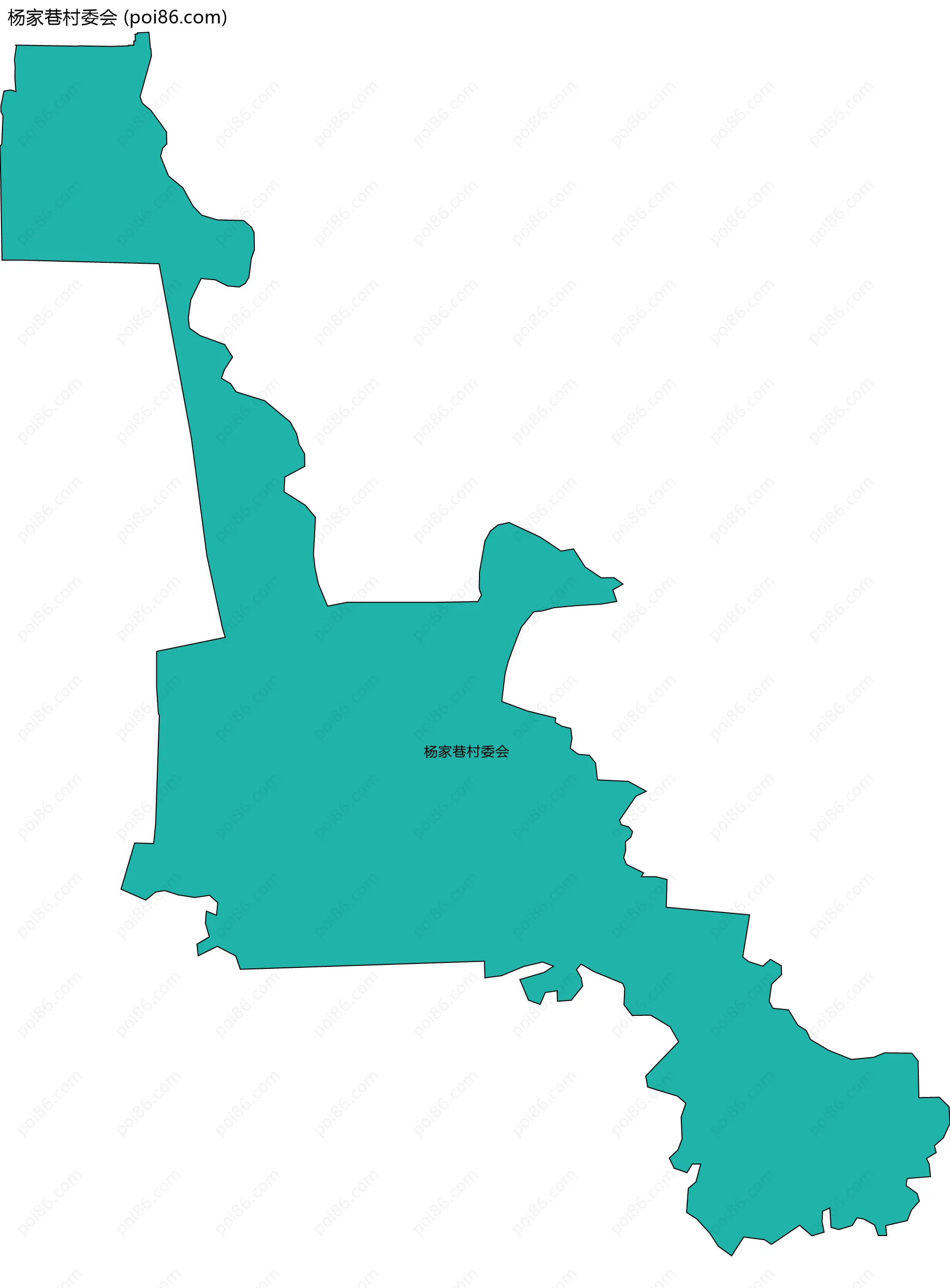 杨家巷村委会边界地图