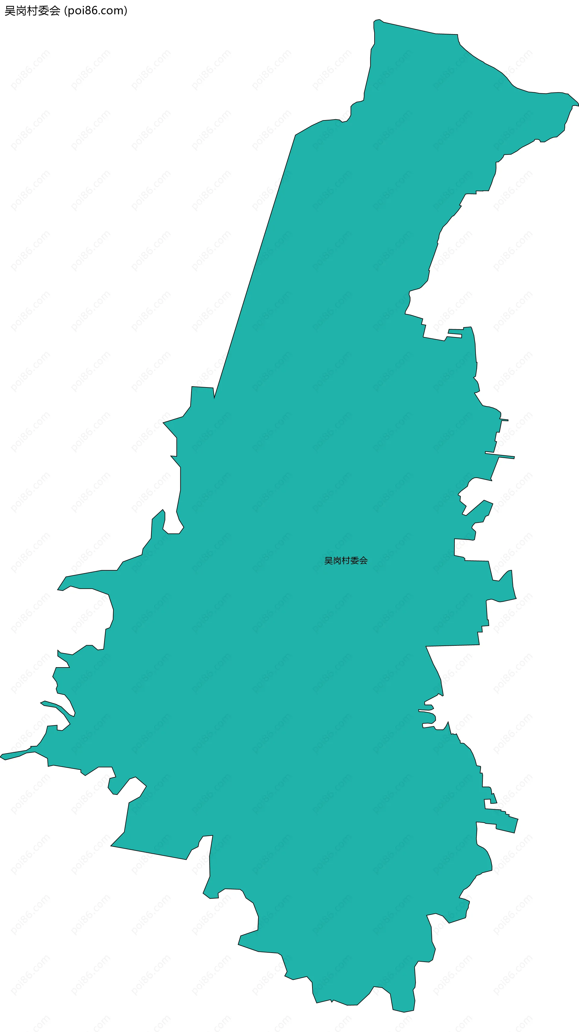 吴岗村委会边界地图