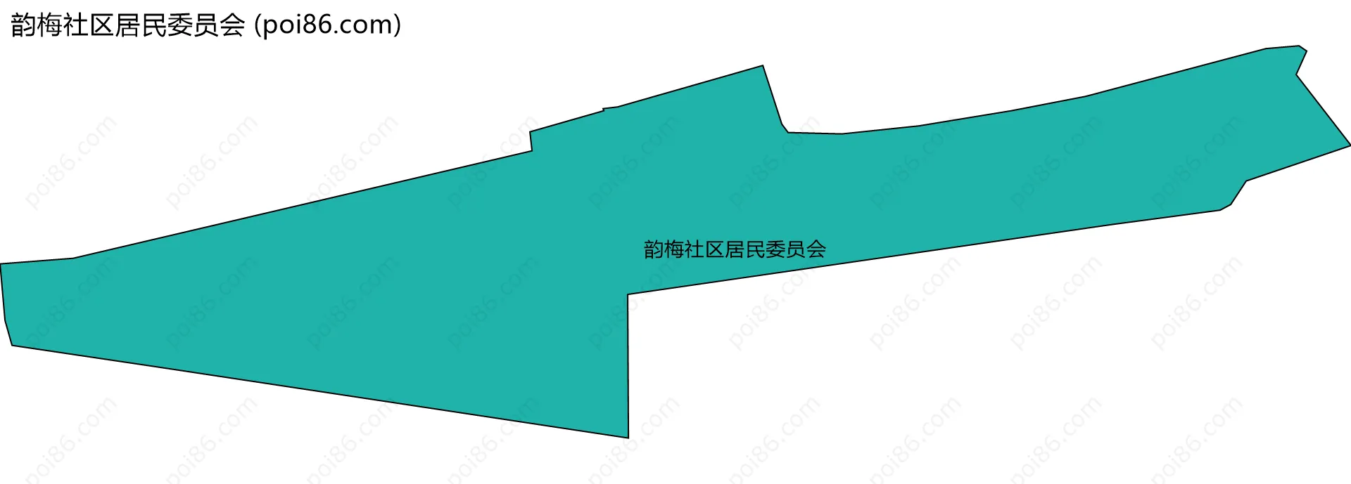 韵梅社区居民委员会边界地图