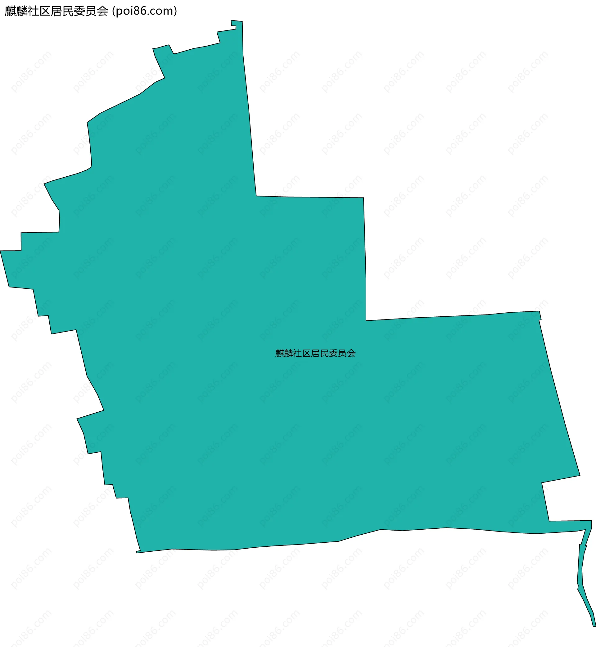 麒麟社区居民委员会边界地图