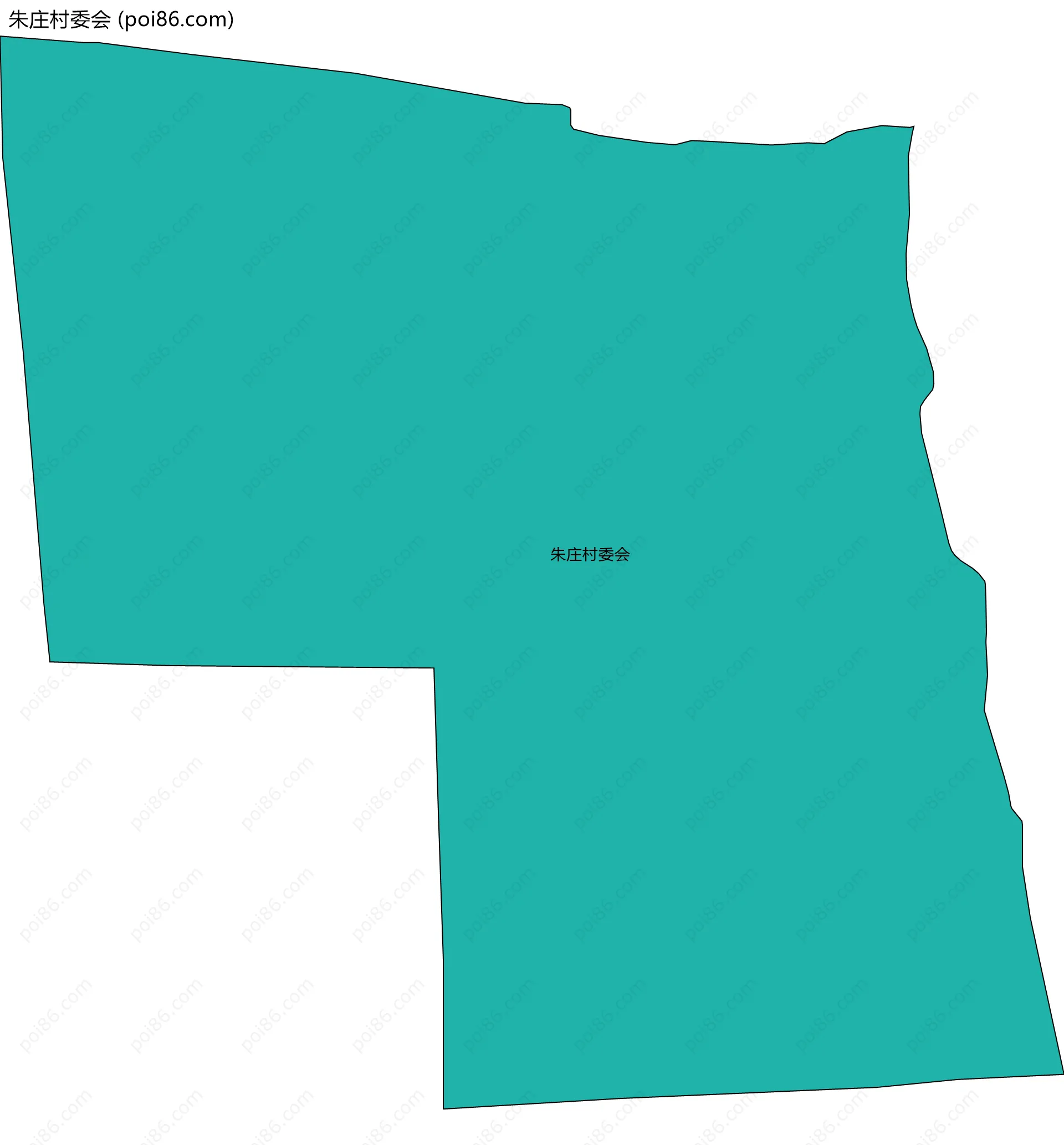 朱庄村委会边界地图