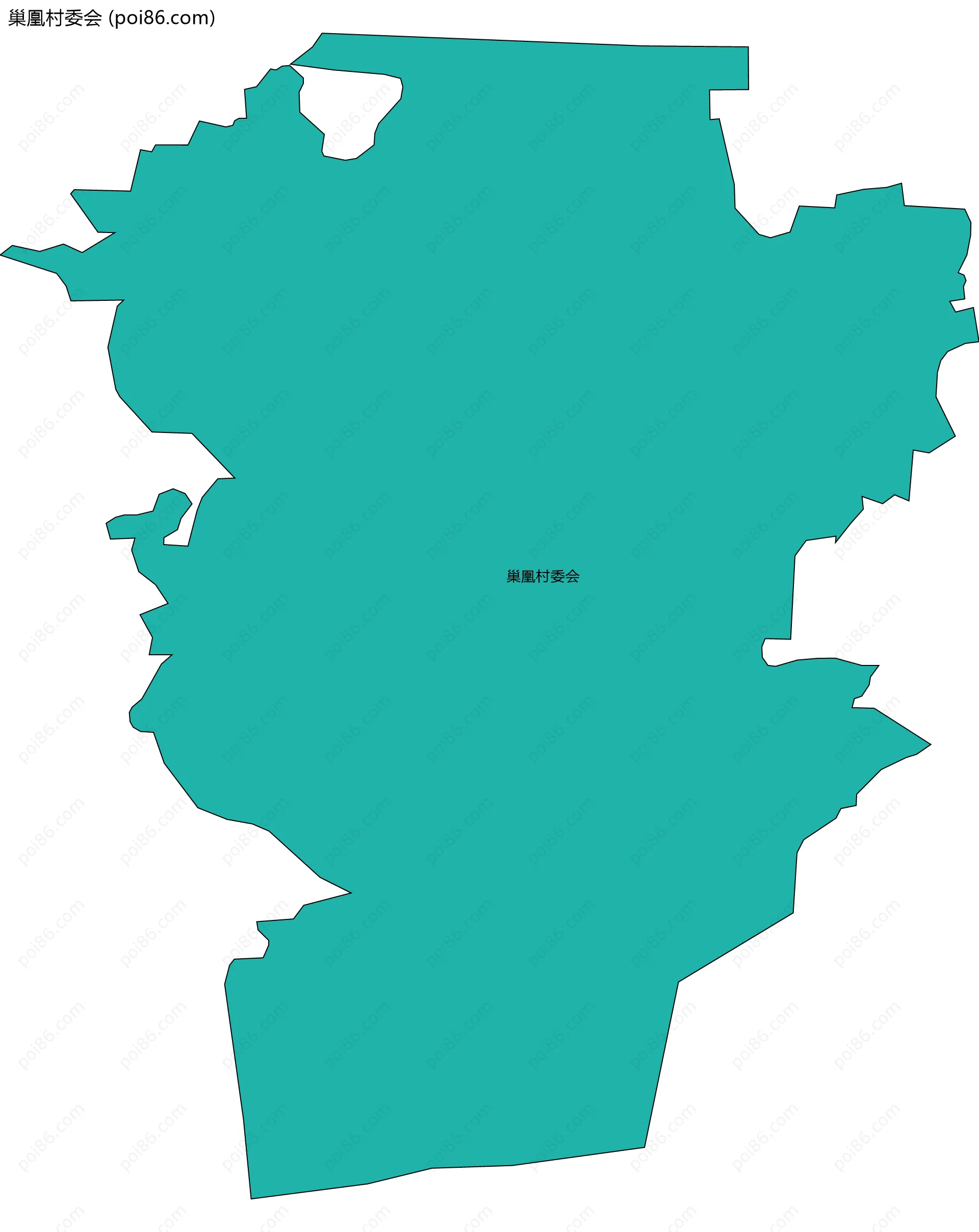 巢凰村委会边界地图