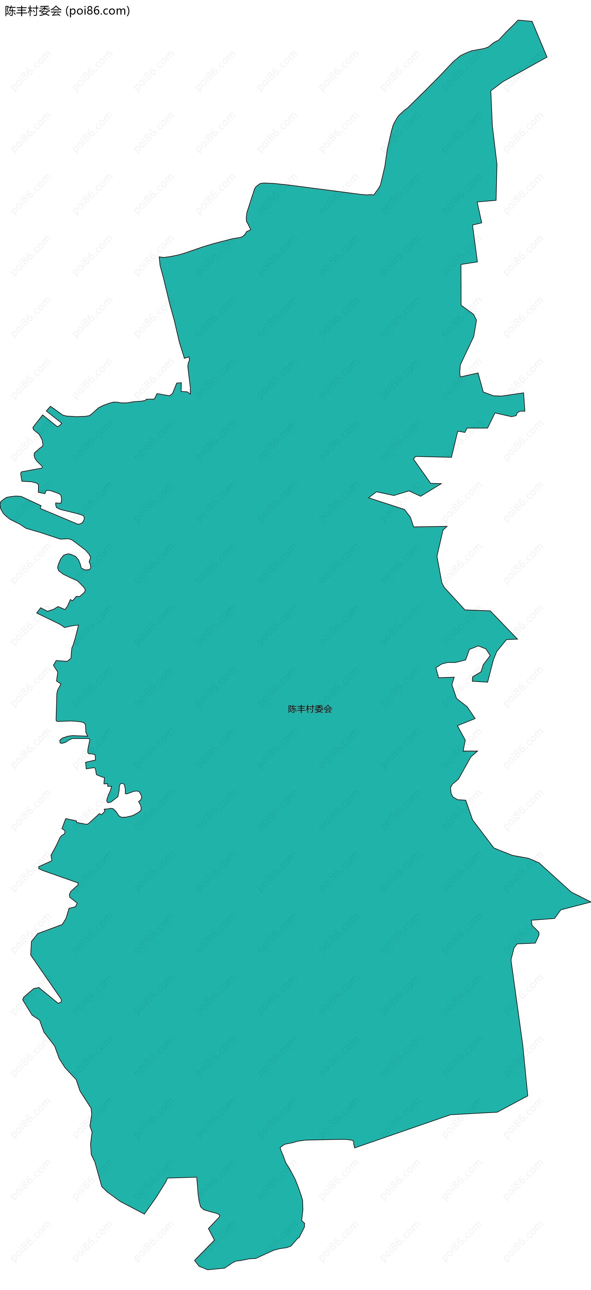 陈丰村委会边界地图