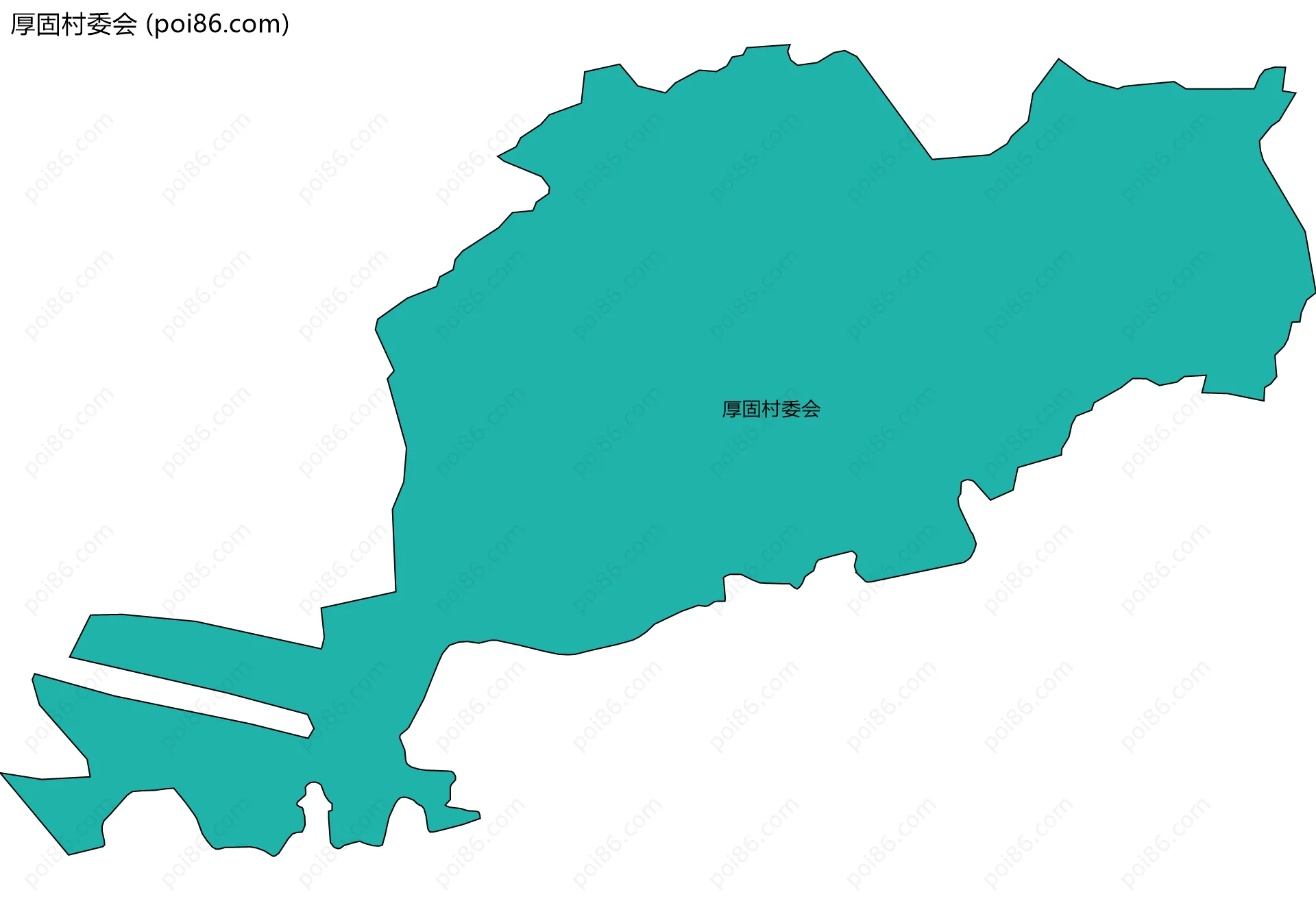 厚固村委会边界地图