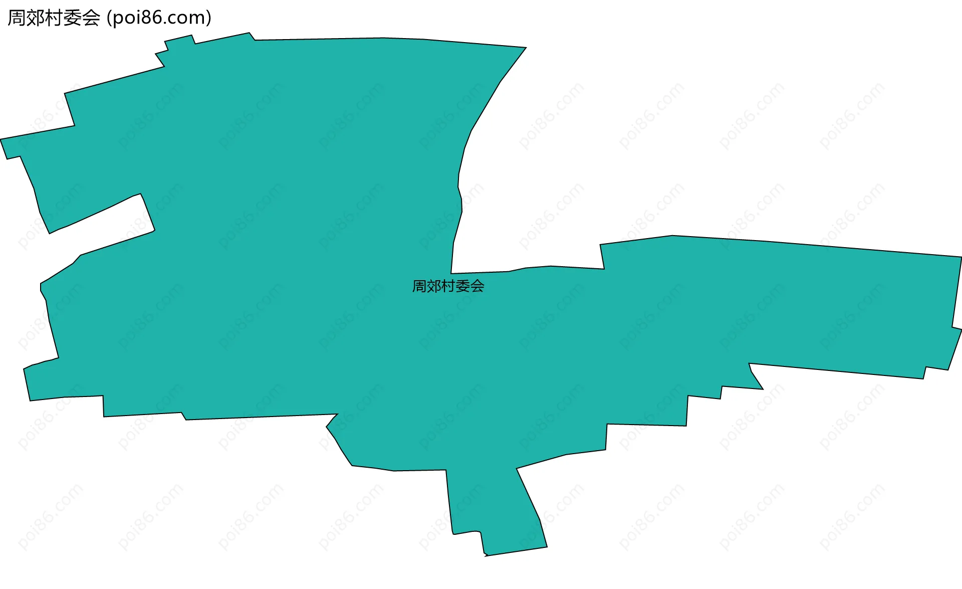 周郊村委会边界地图