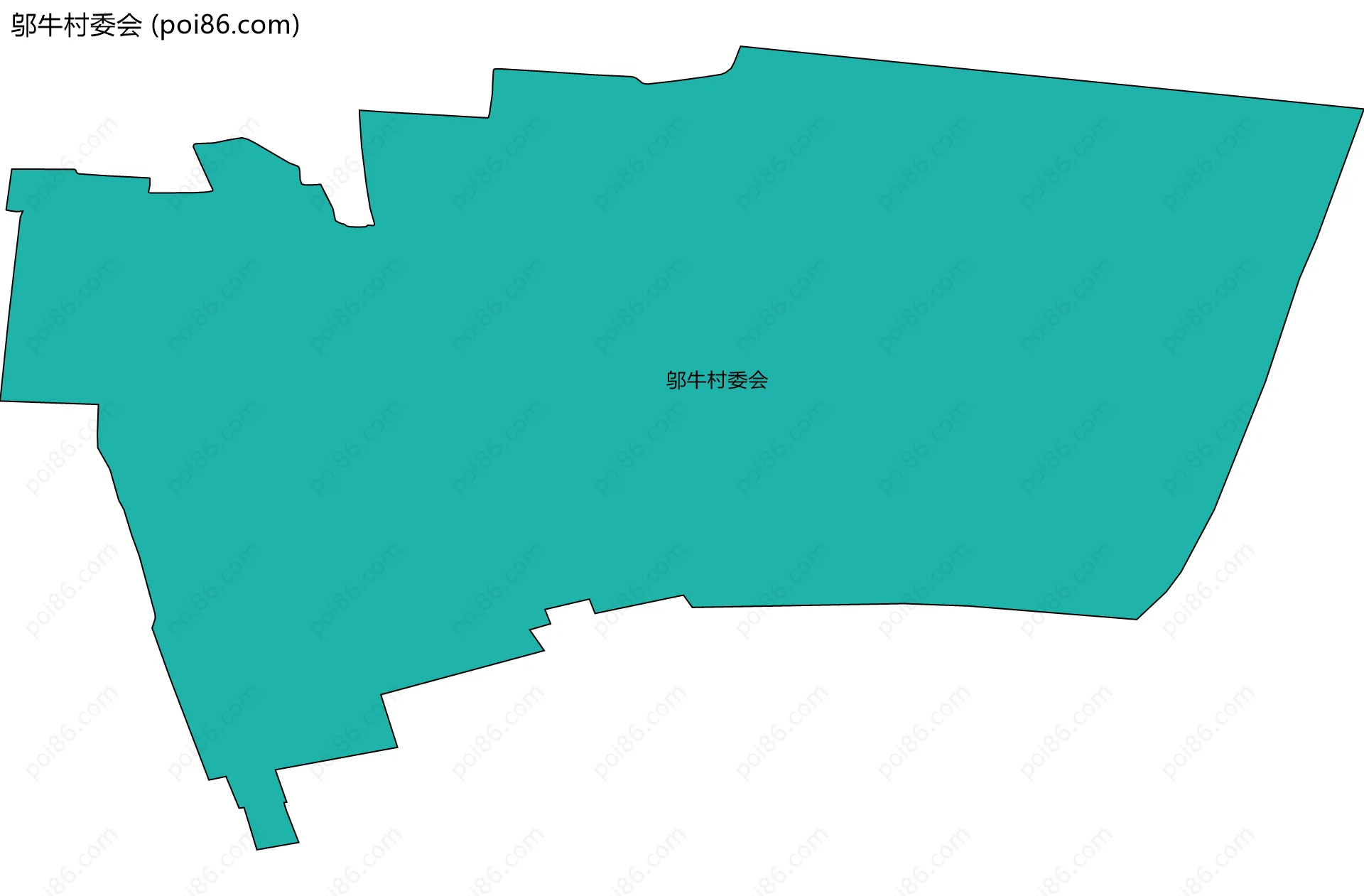 邬牛村委会边界地图