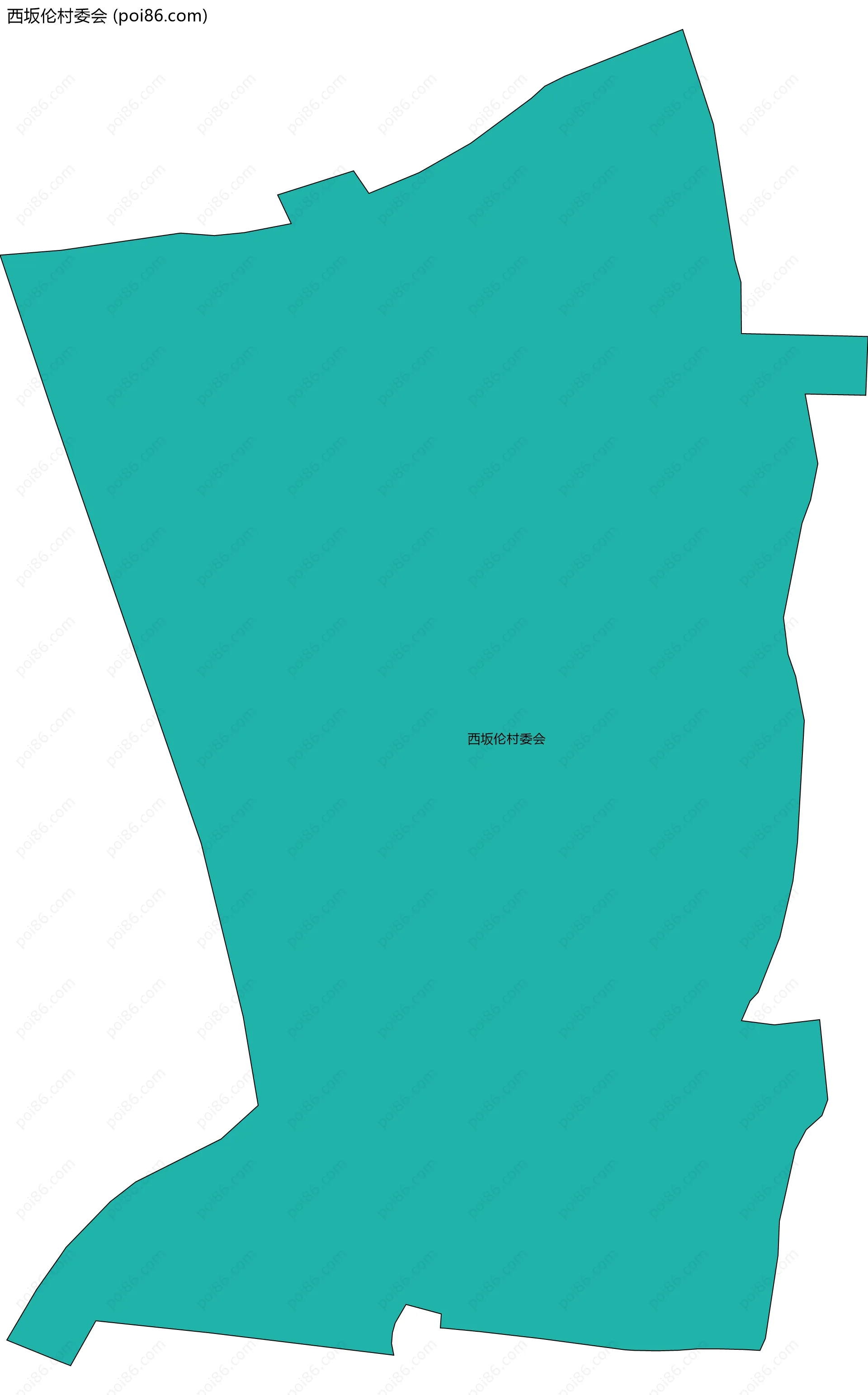 西坂伦村委会边界地图