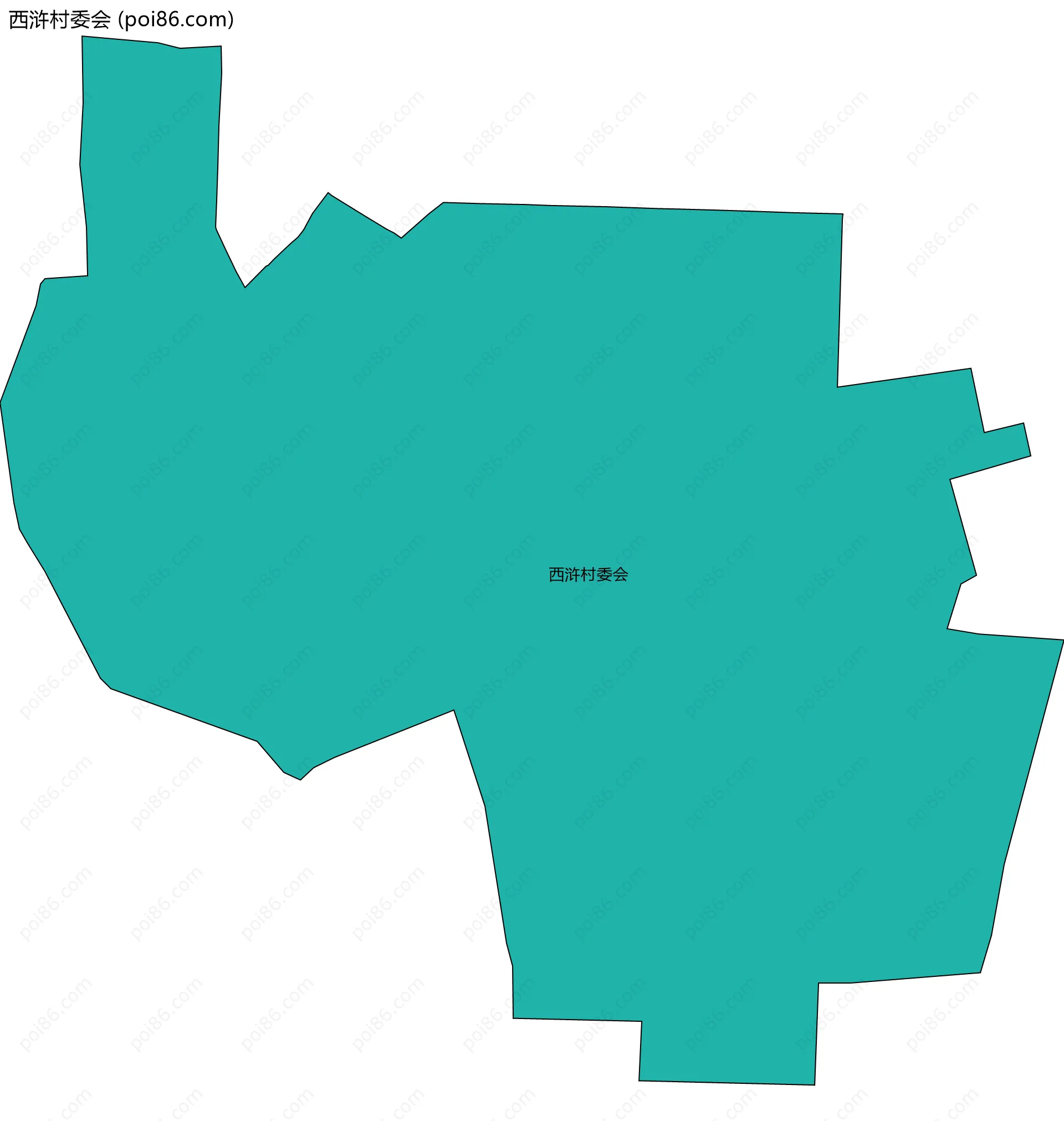 西浒村委会边界地图