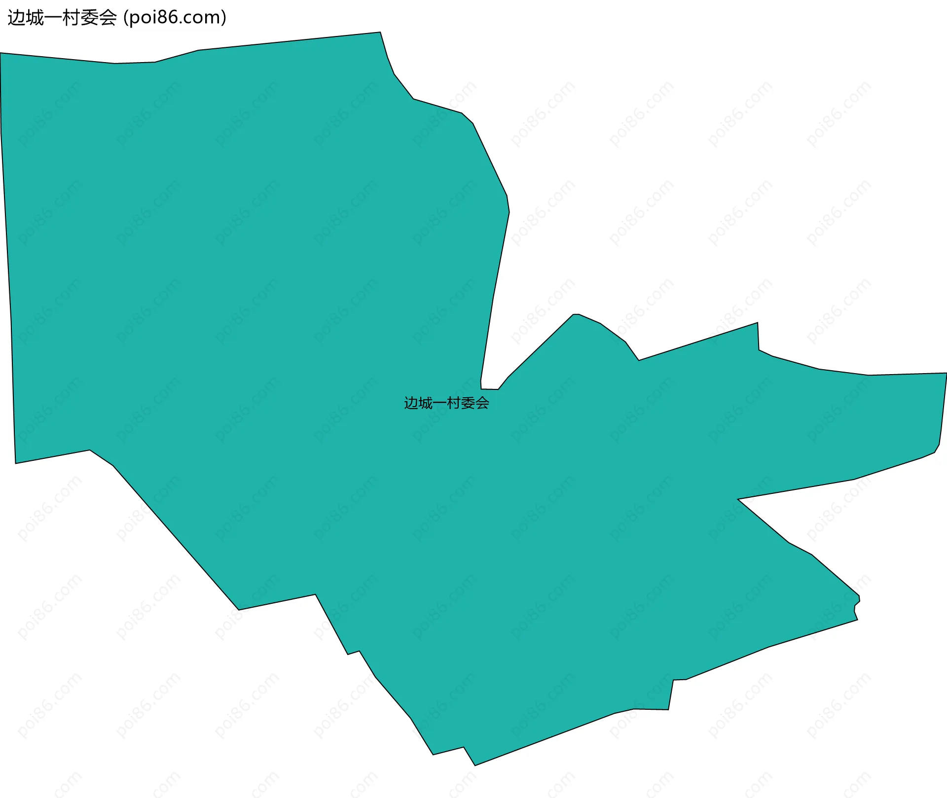 边城一村委会边界地图