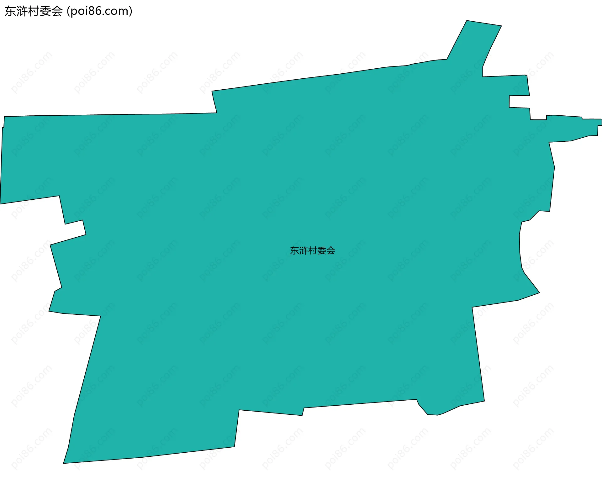 东浒村委会边界地图