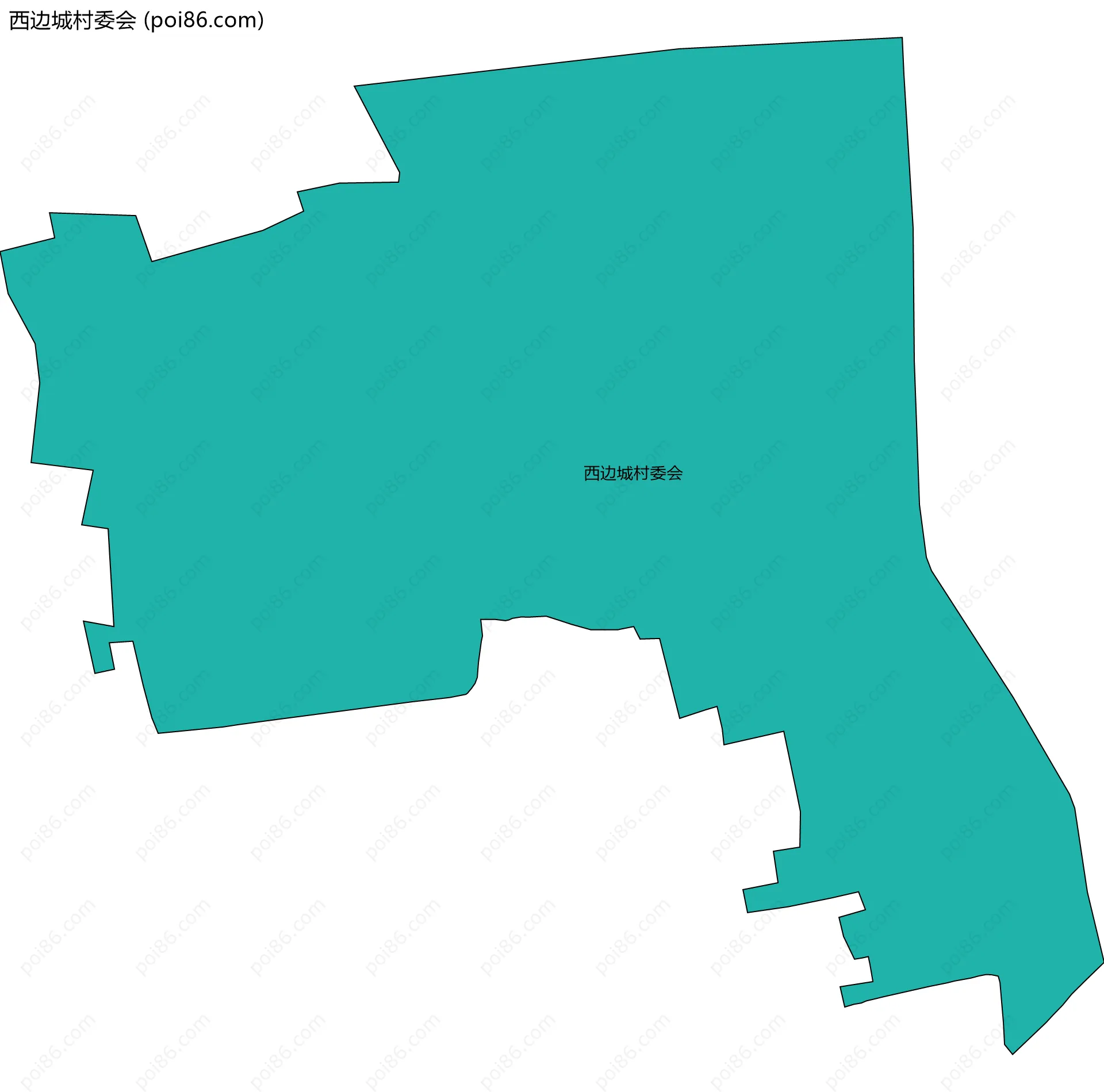 西边城村委会边界地图