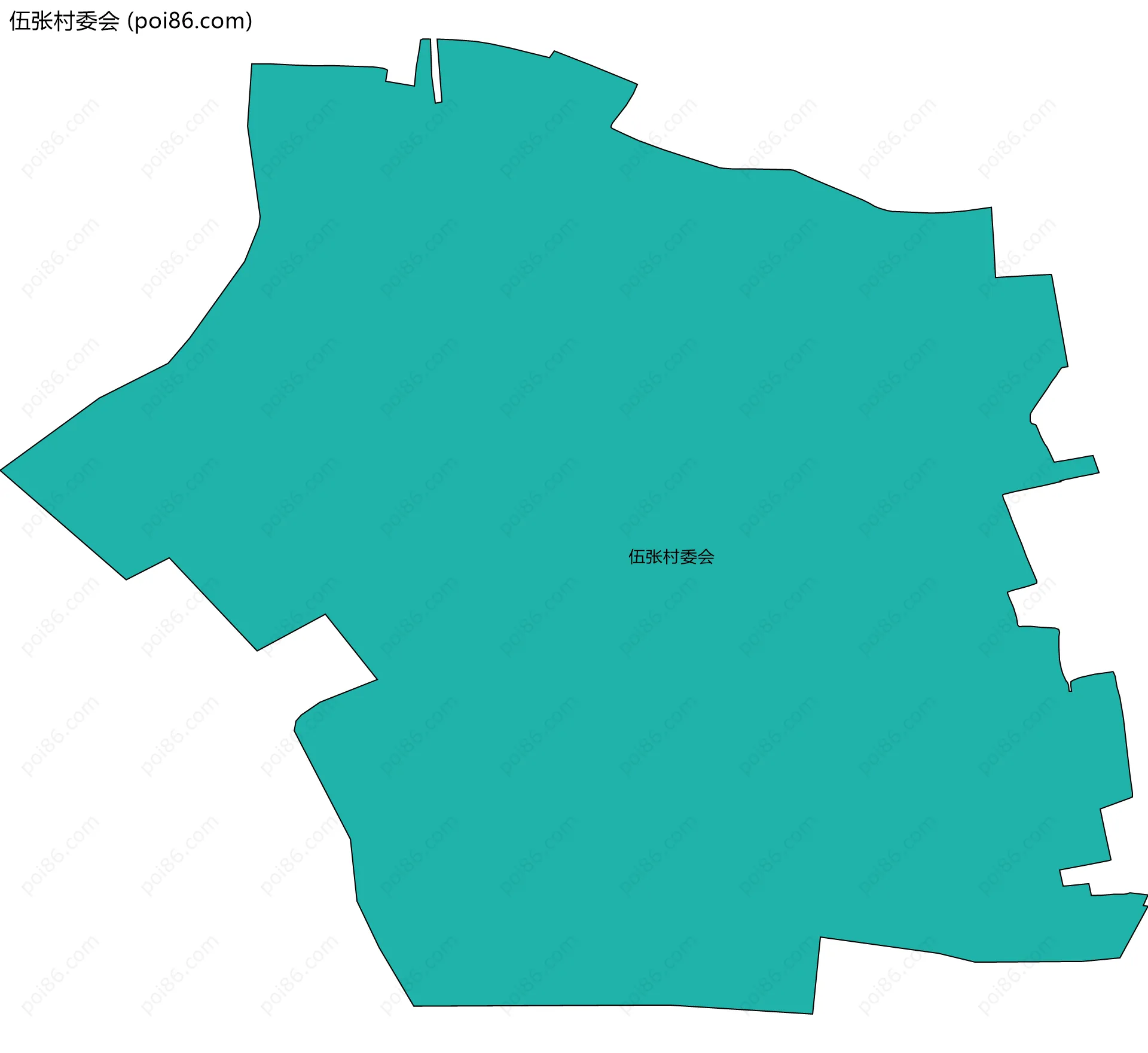 伍张村委会边界地图