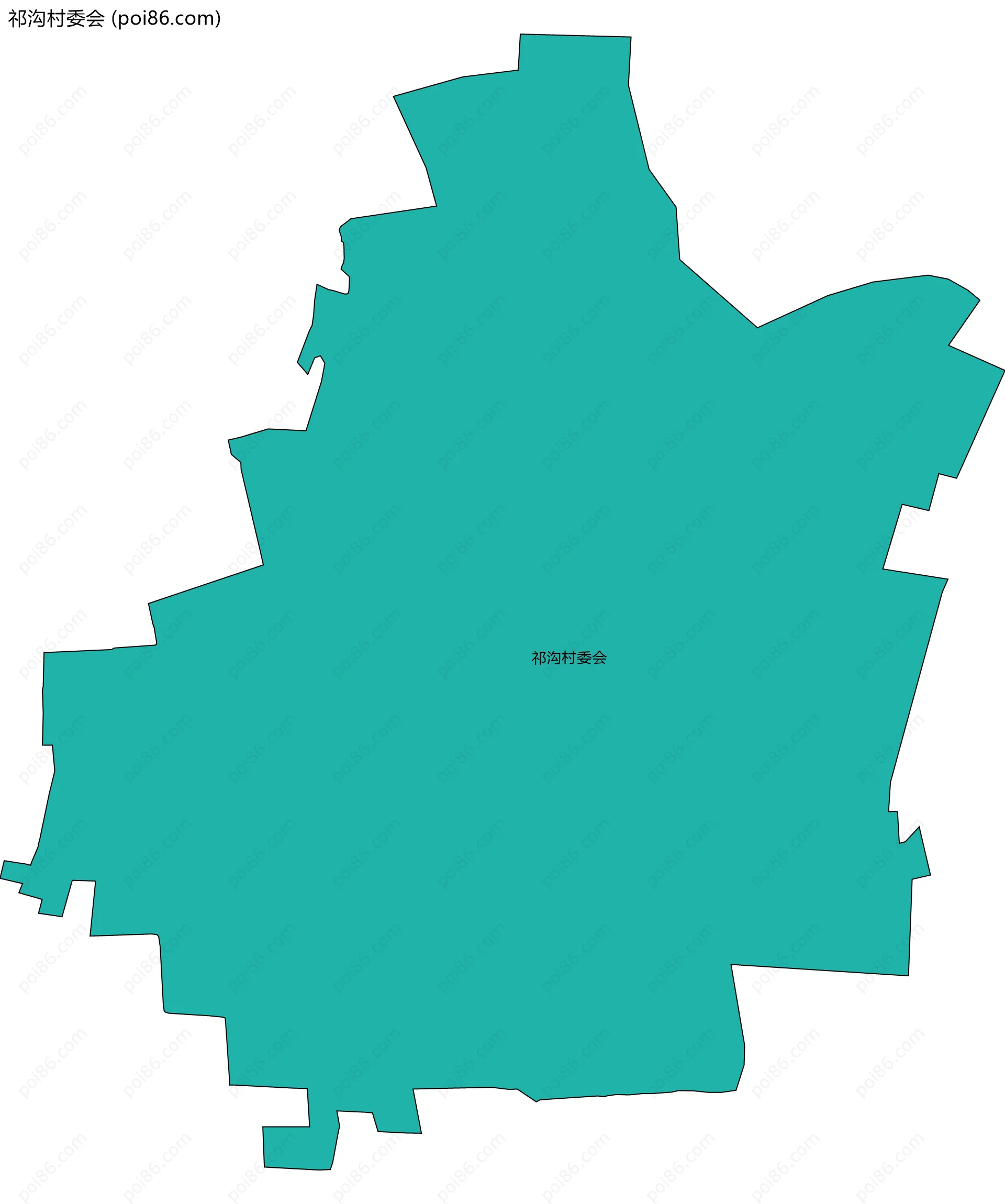 祁沟村委会边界地图