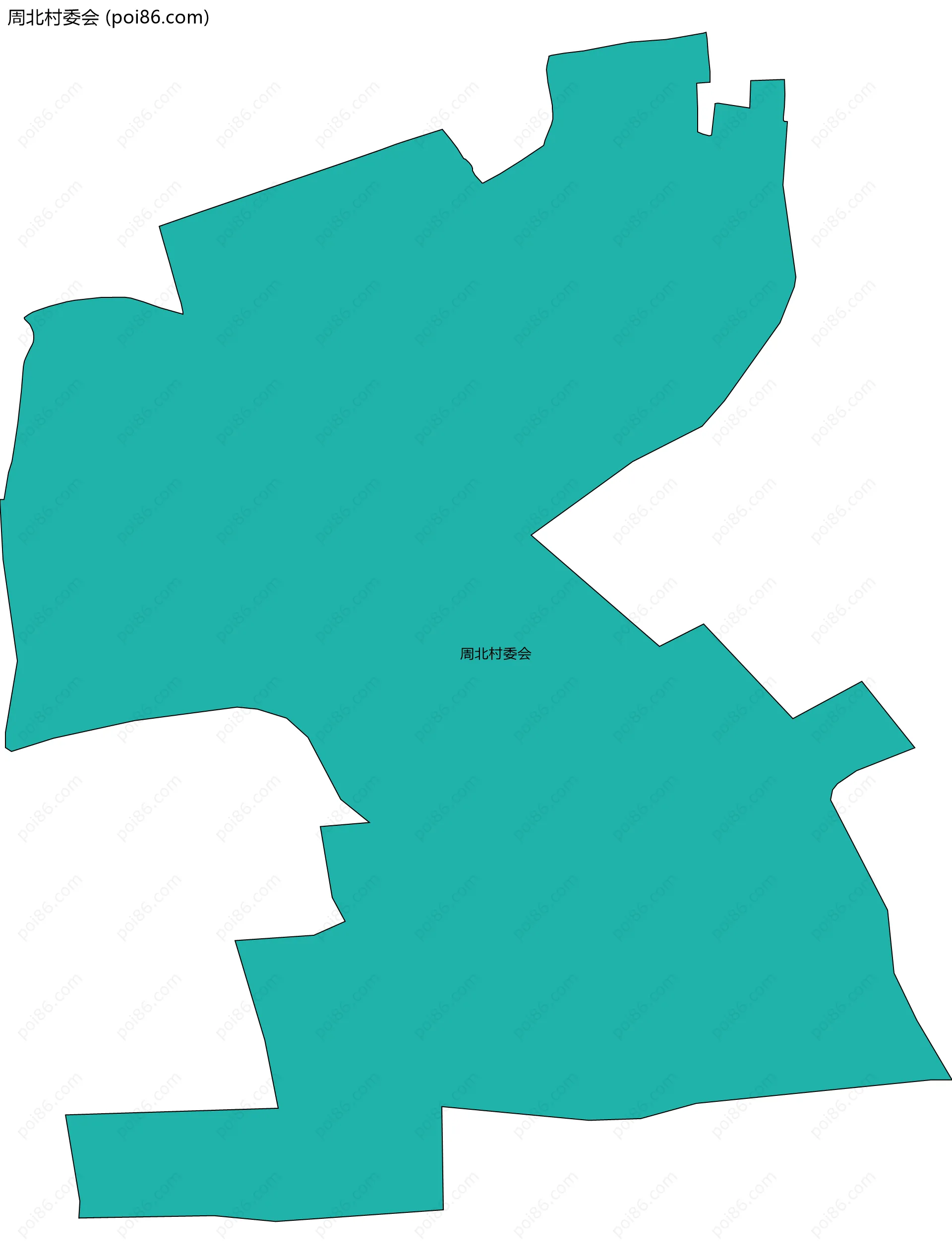 周北村委会边界地图