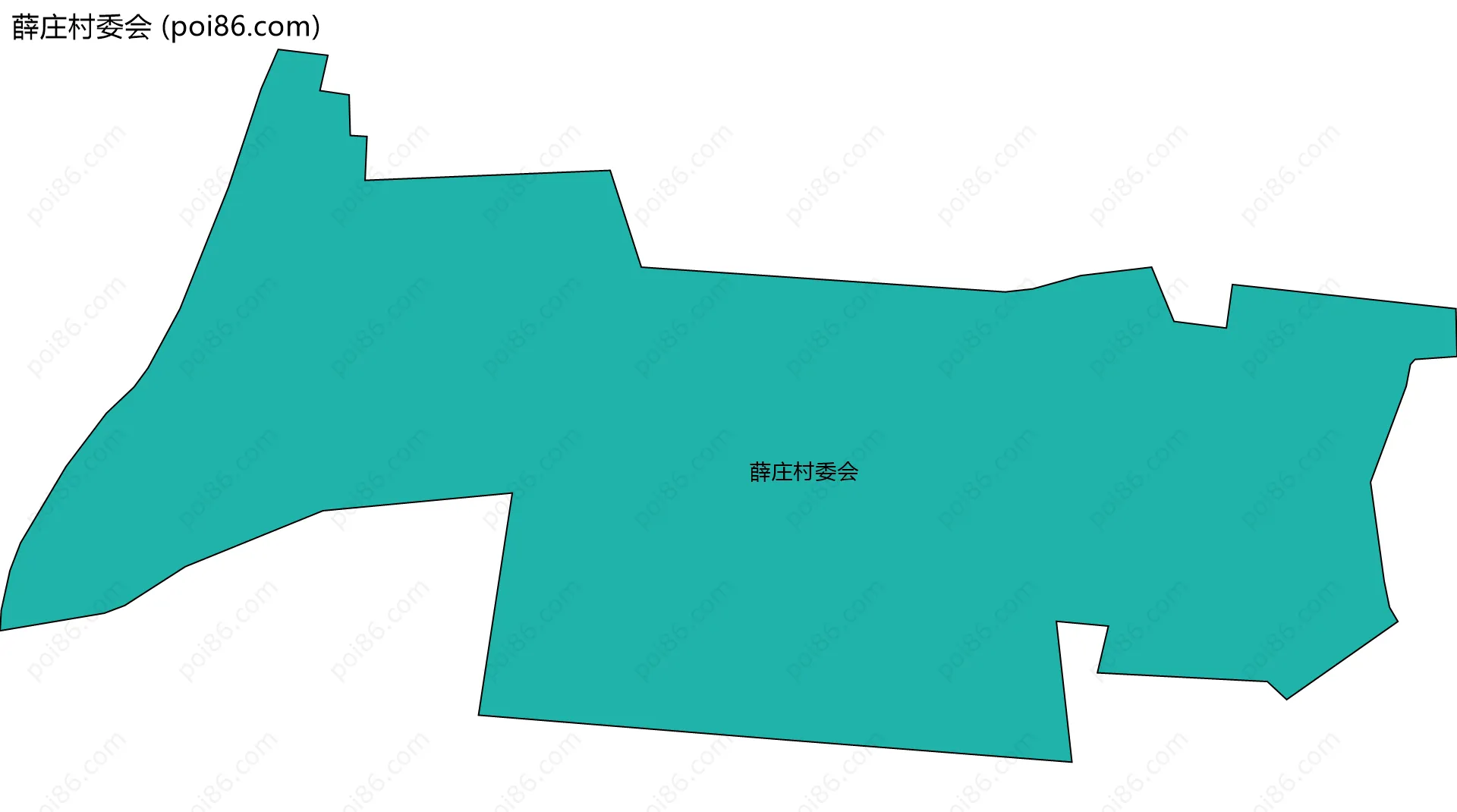 薛庄村委会边界地图