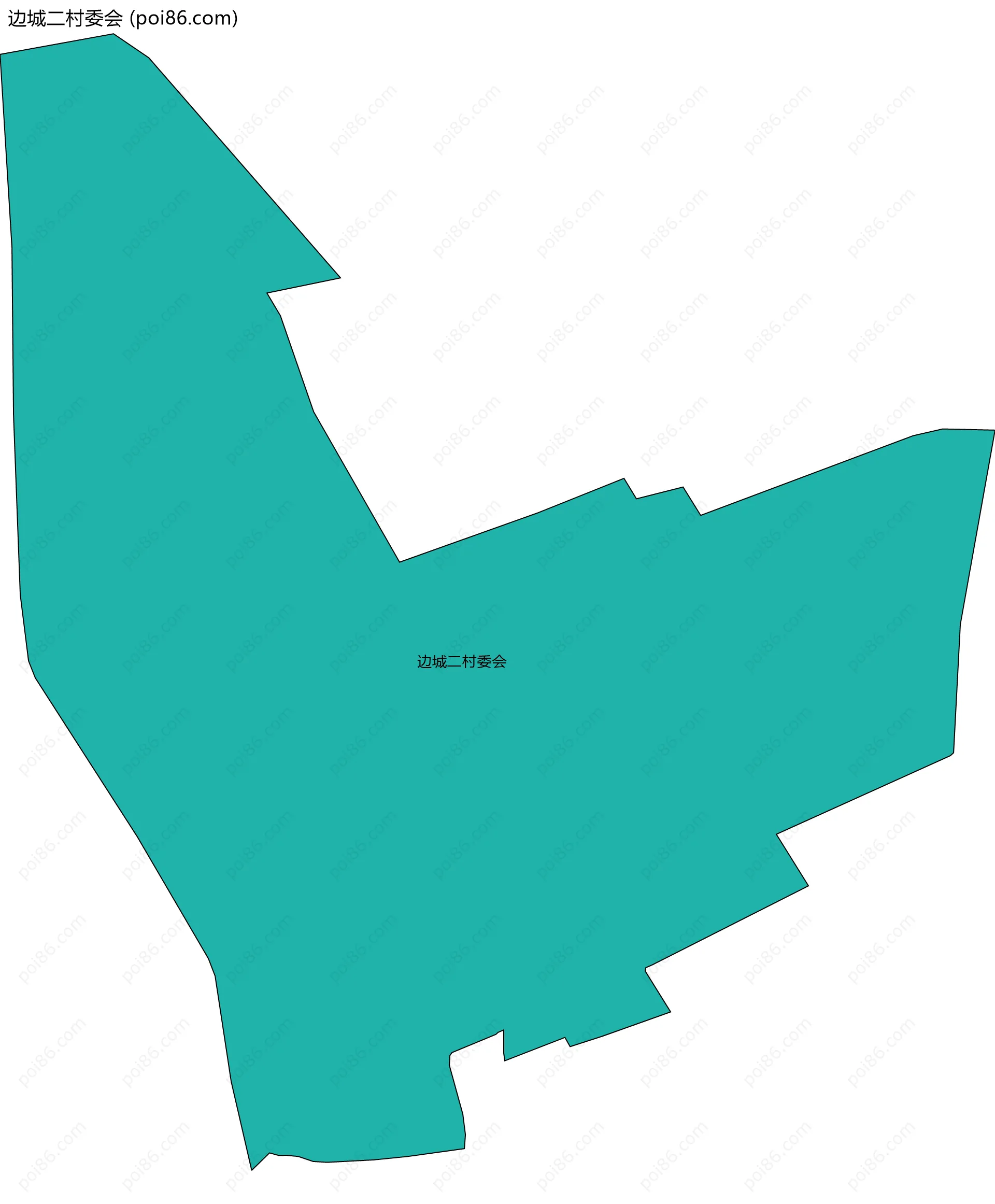 边城二村委会边界地图