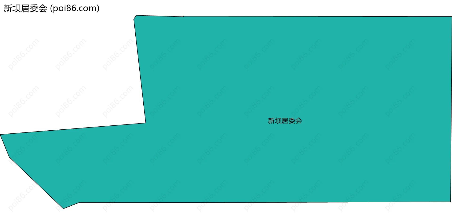 新坝居委会边界地图