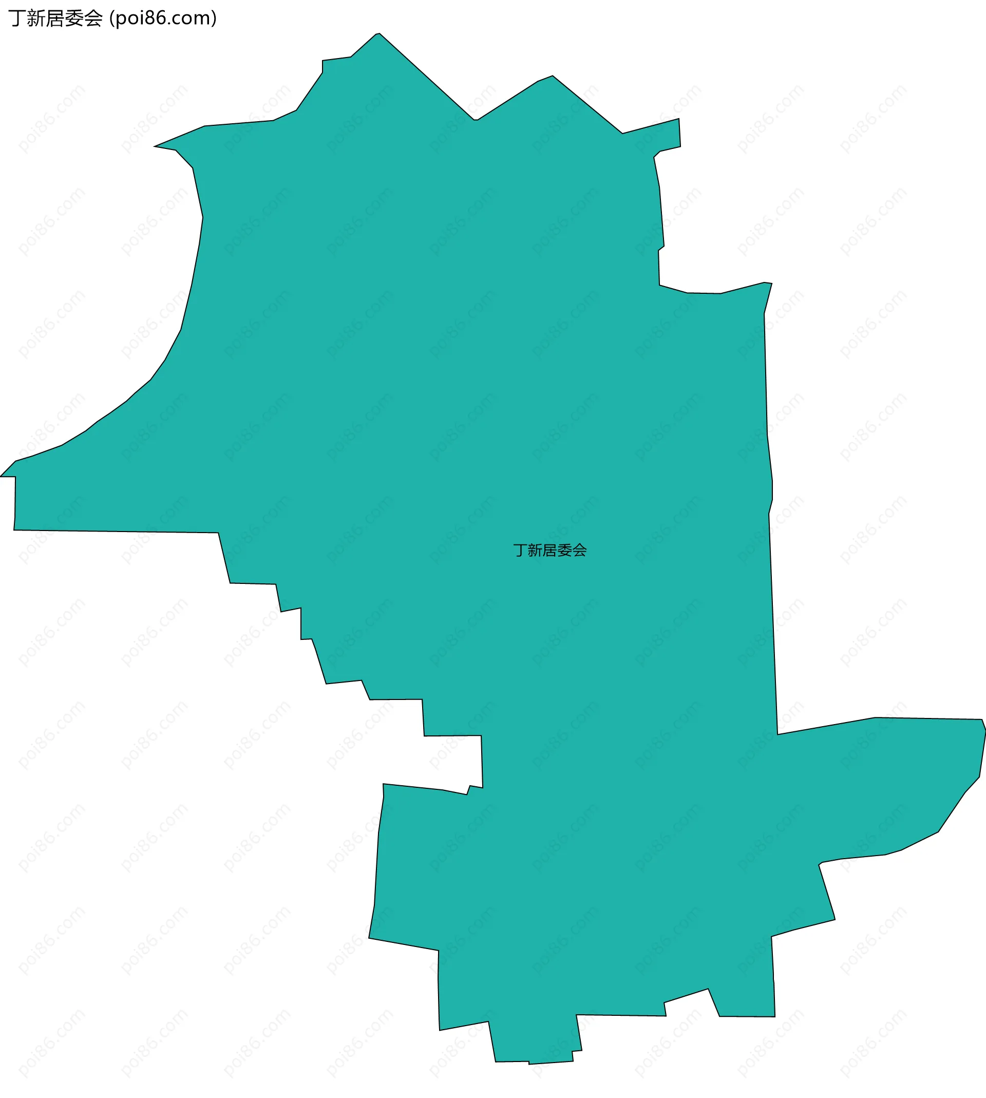 丁新居委会边界地图