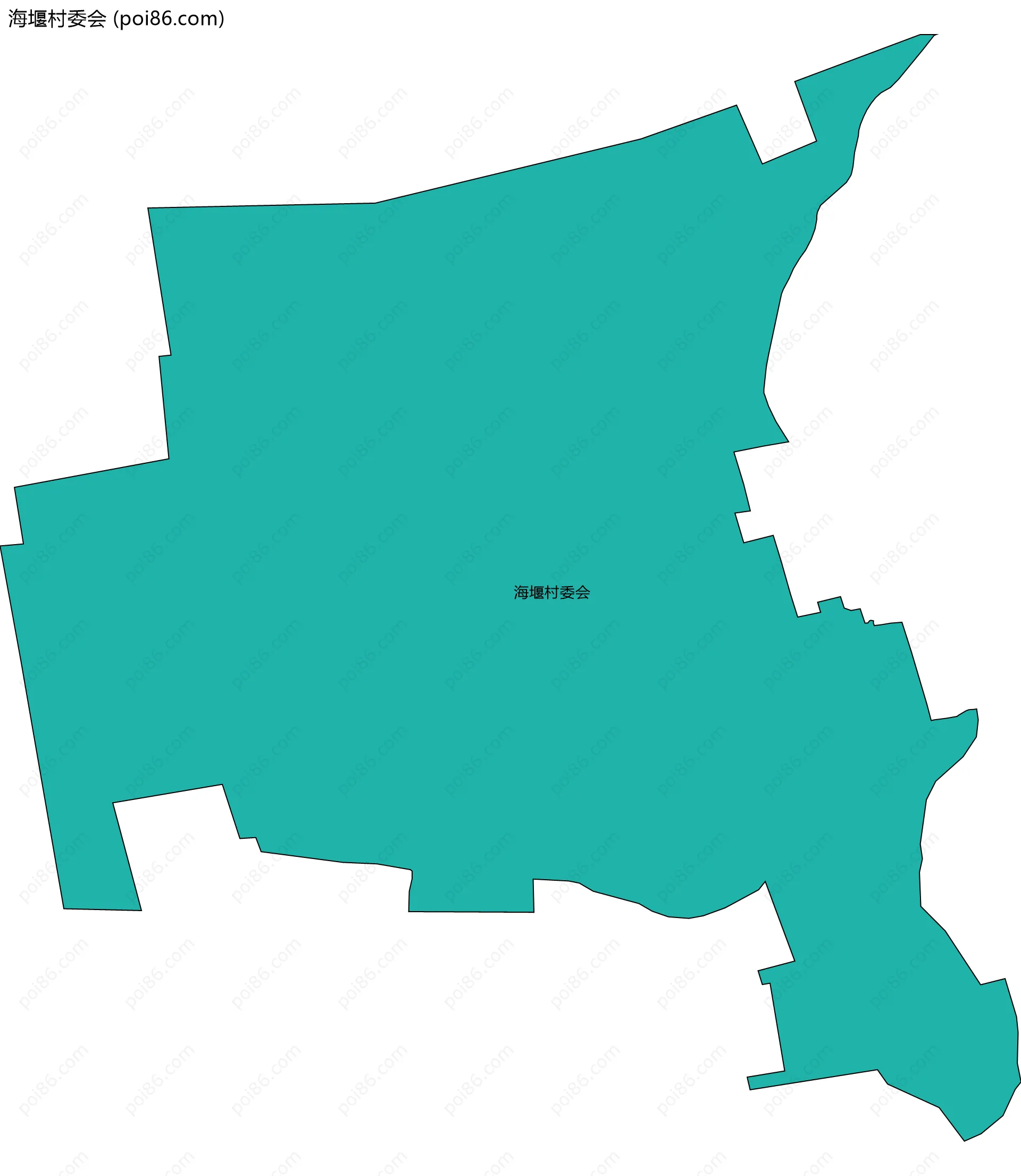 海堰村委会边界地图