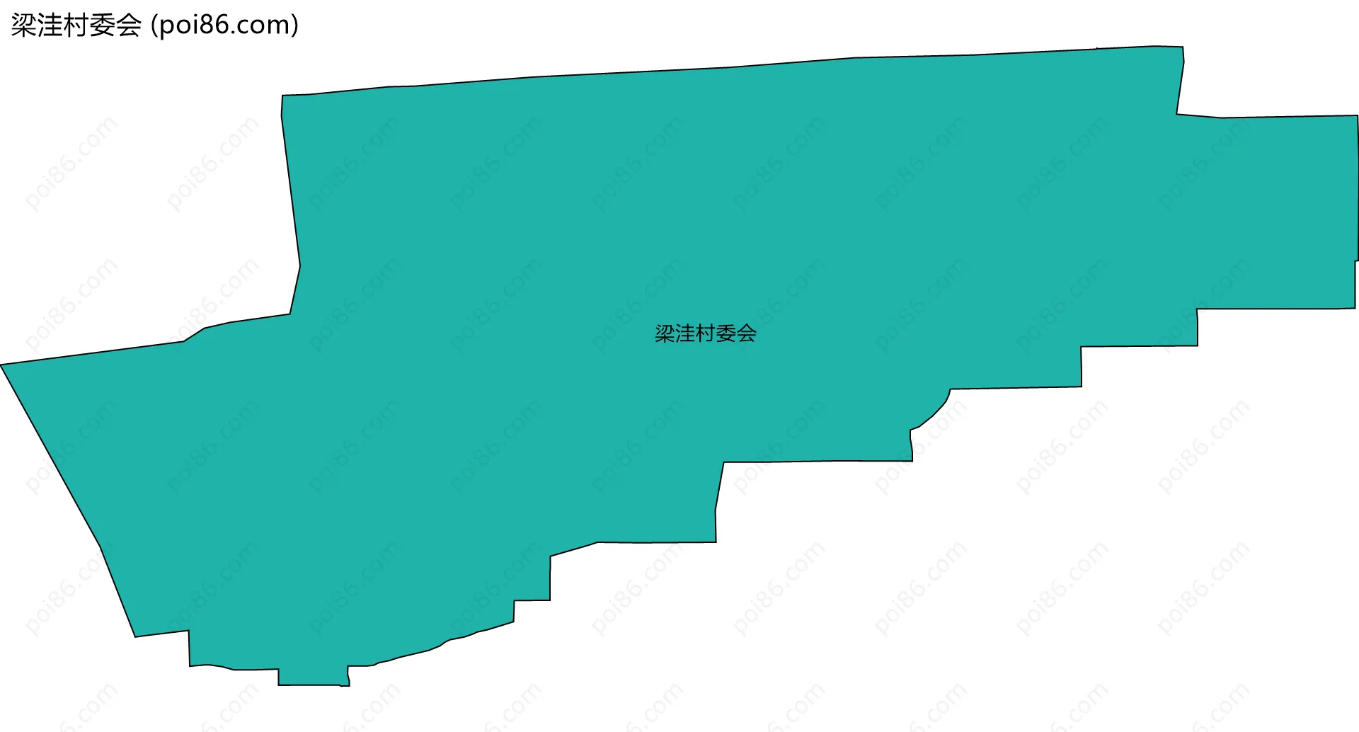 梁洼村委会边界地图