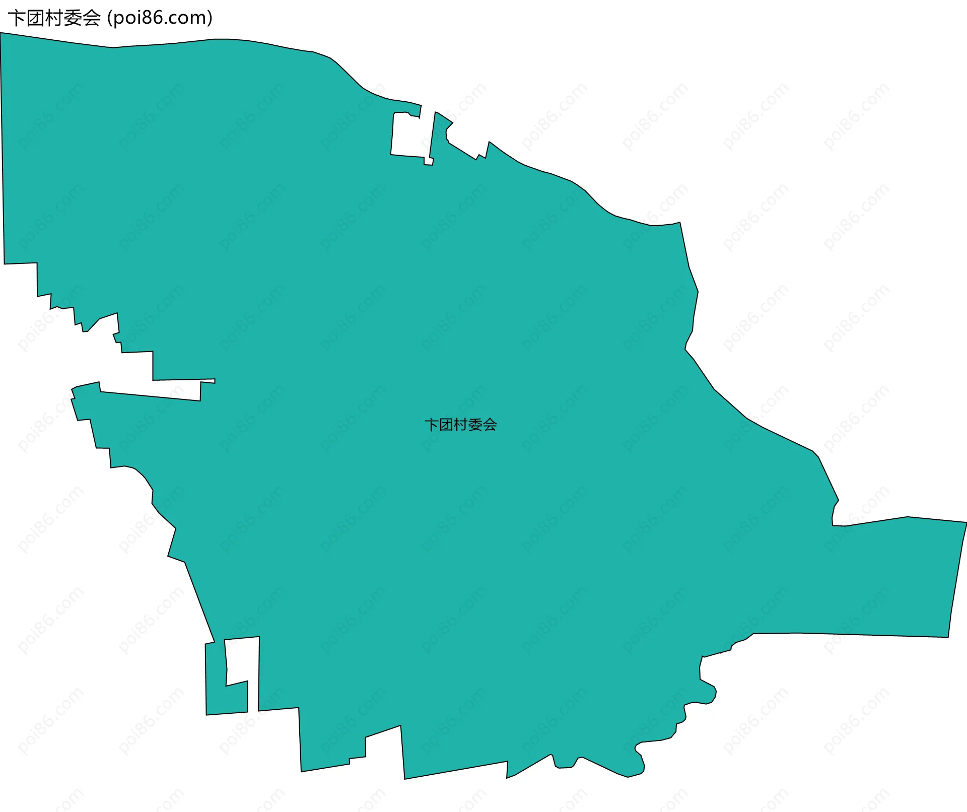 卞团村委会边界地图