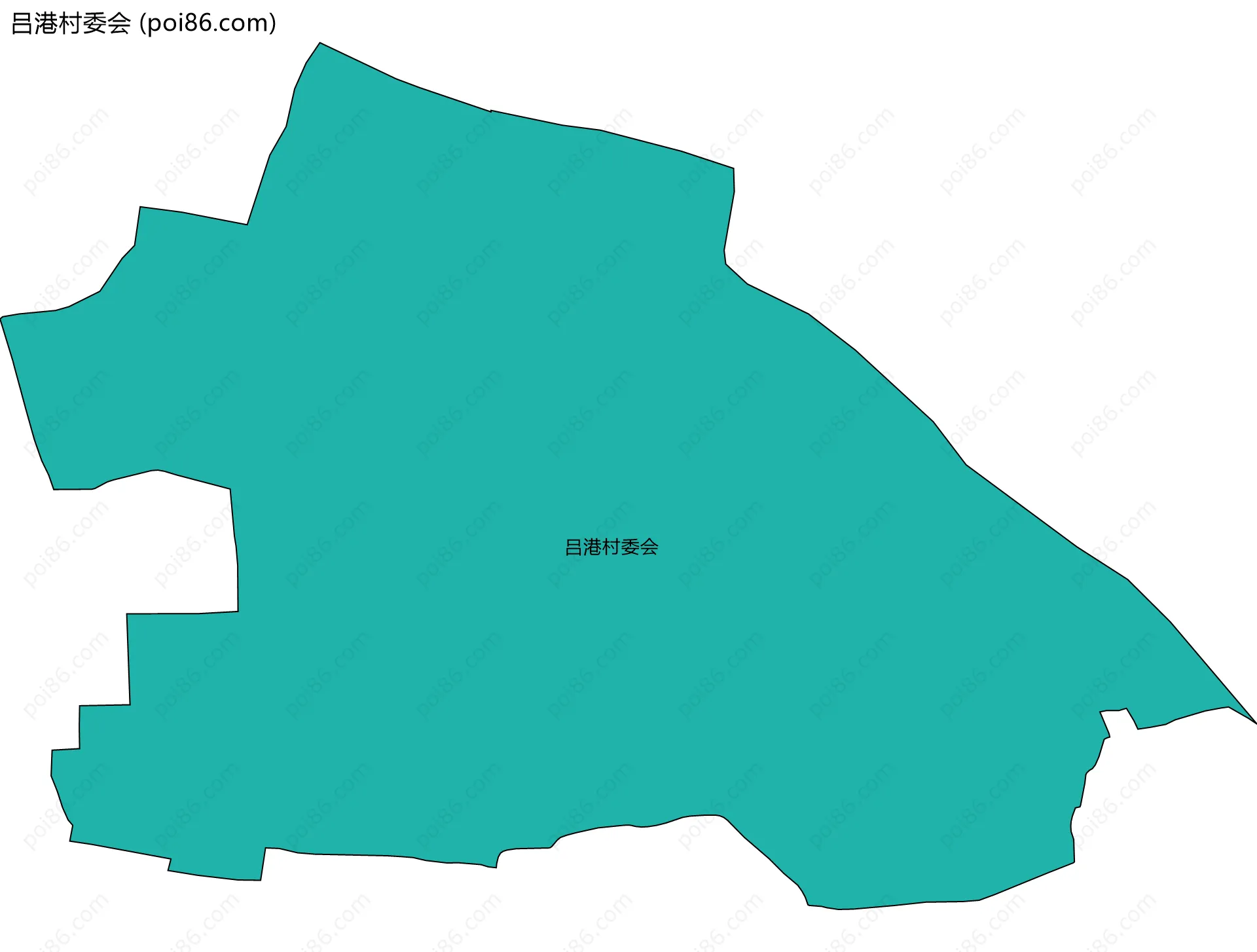 吕港村委会边界地图