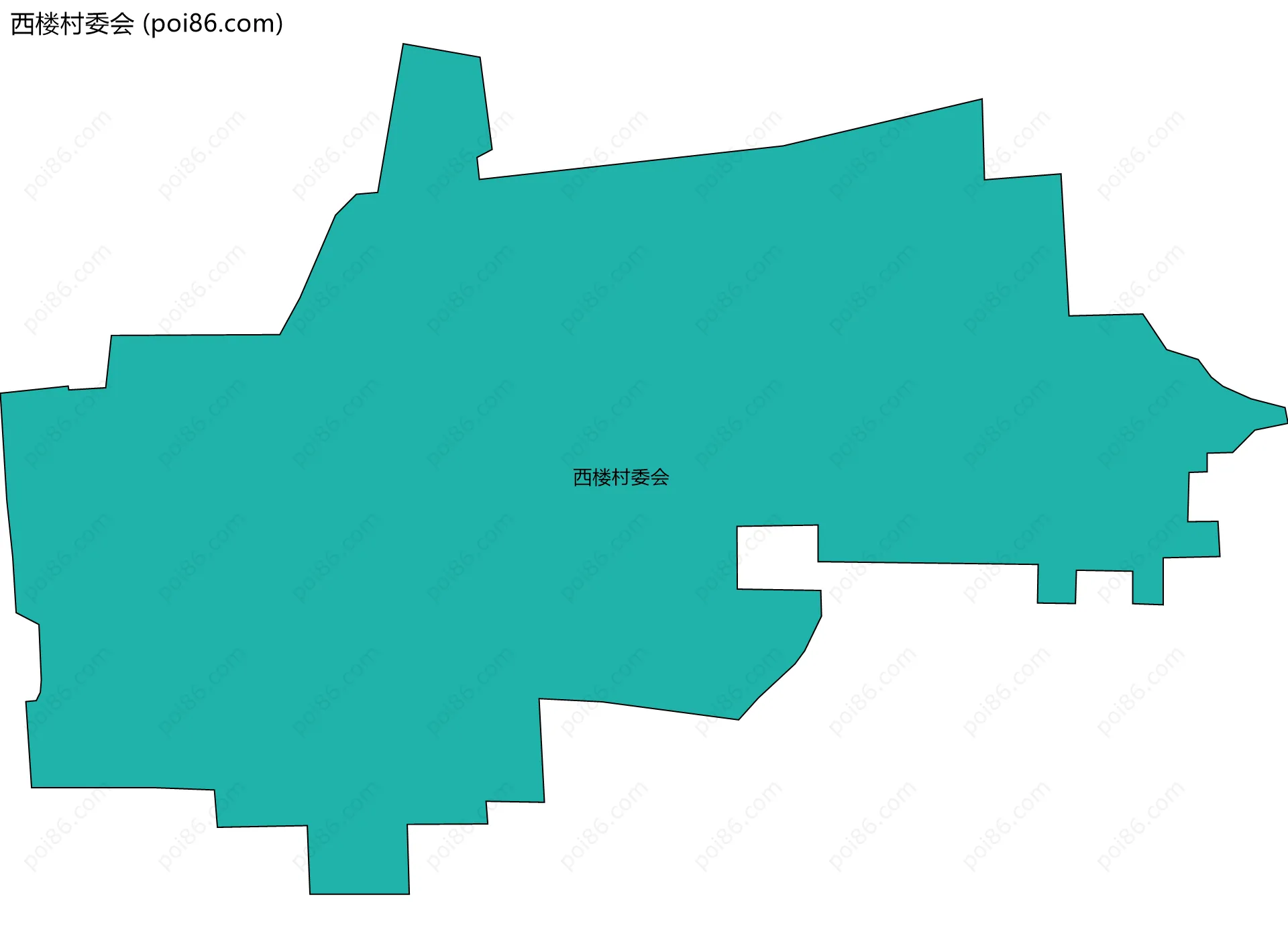 西楼村委会边界地图