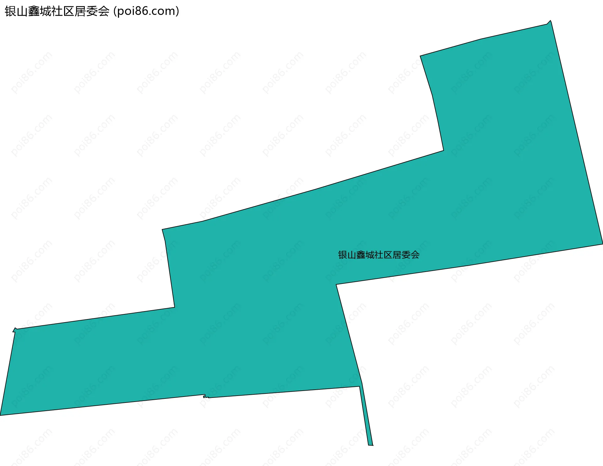 银山鑫城社区居委会边界地图