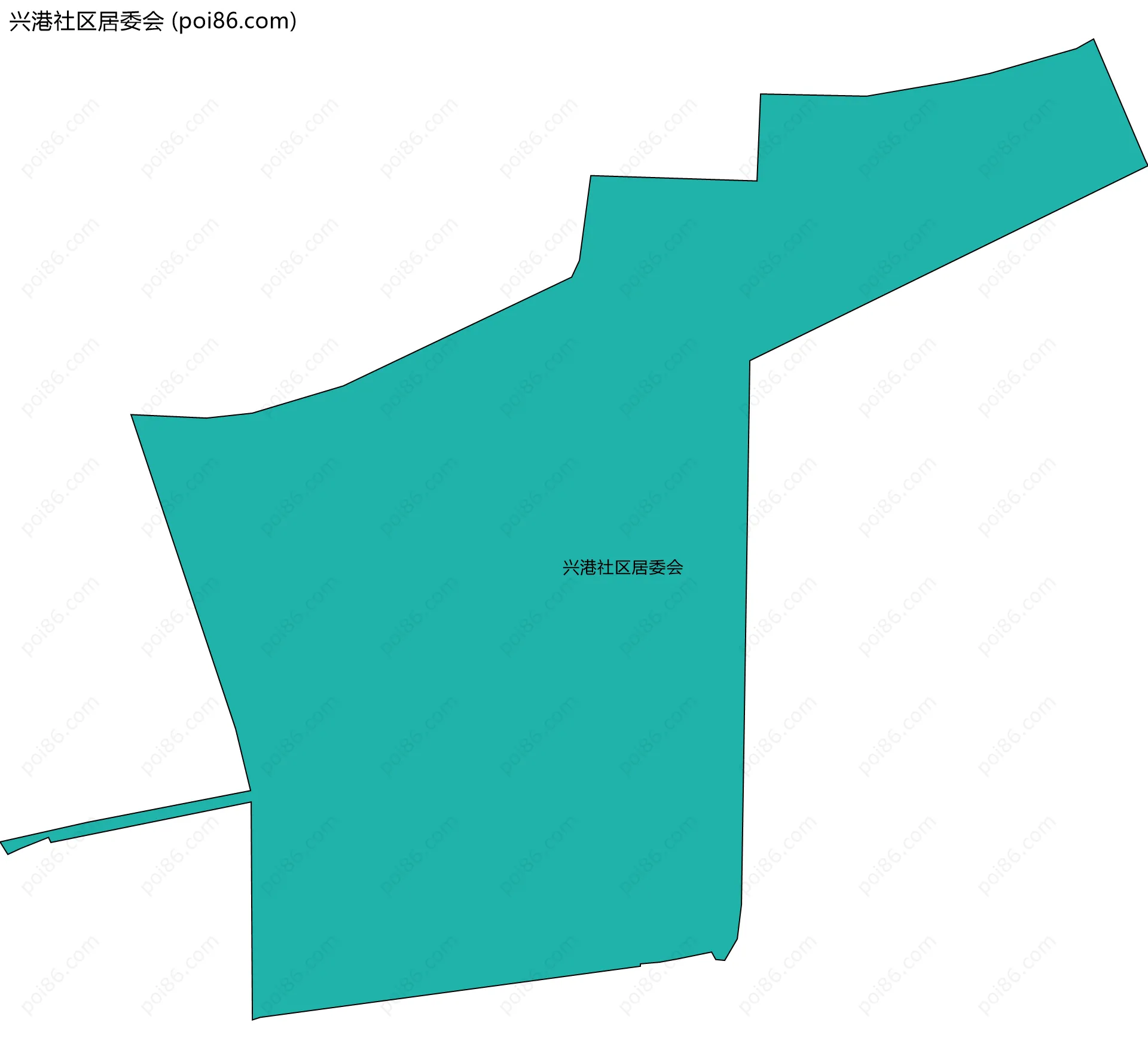 兴港社区居委会边界地图