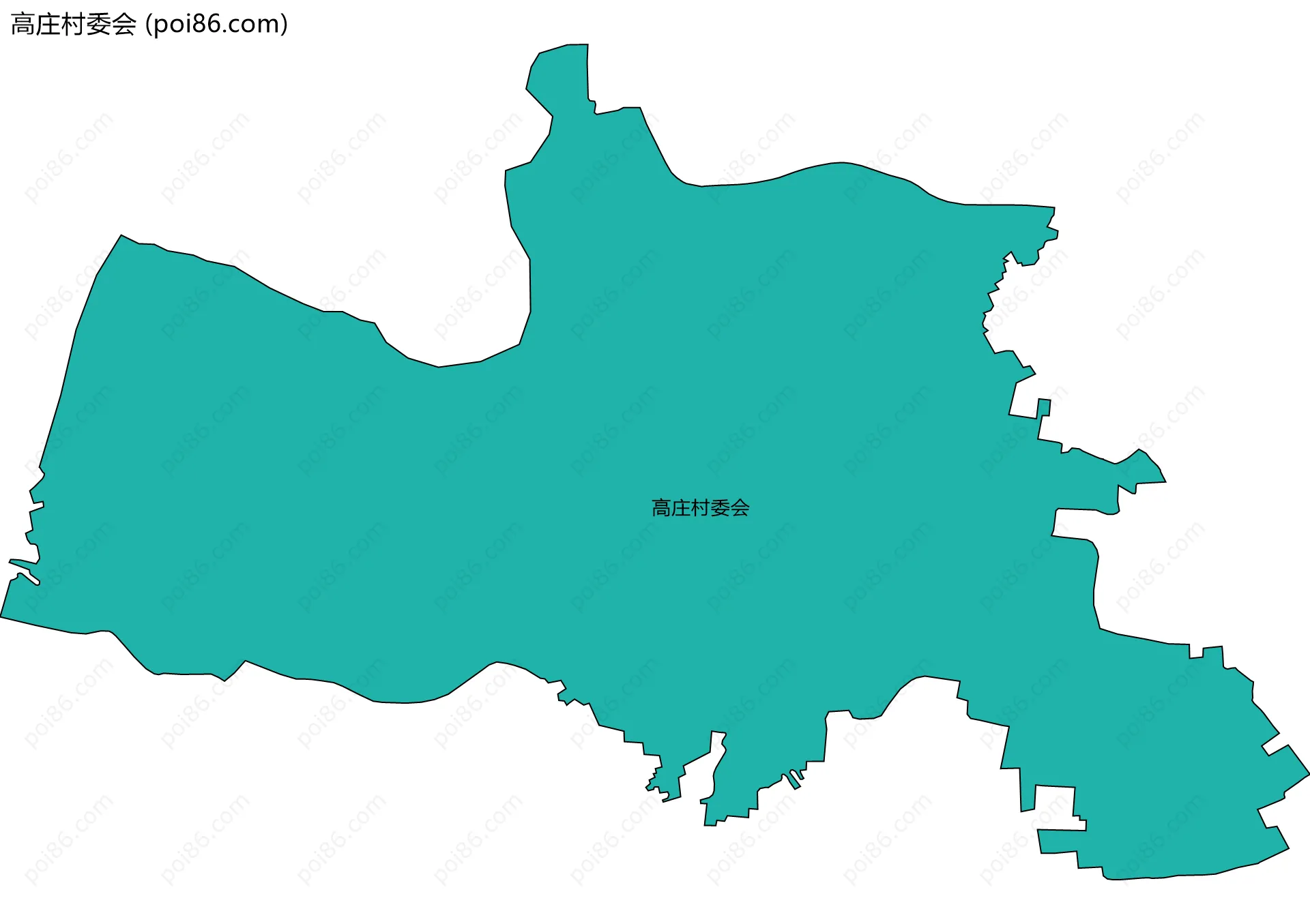 高庄村委会边界地图