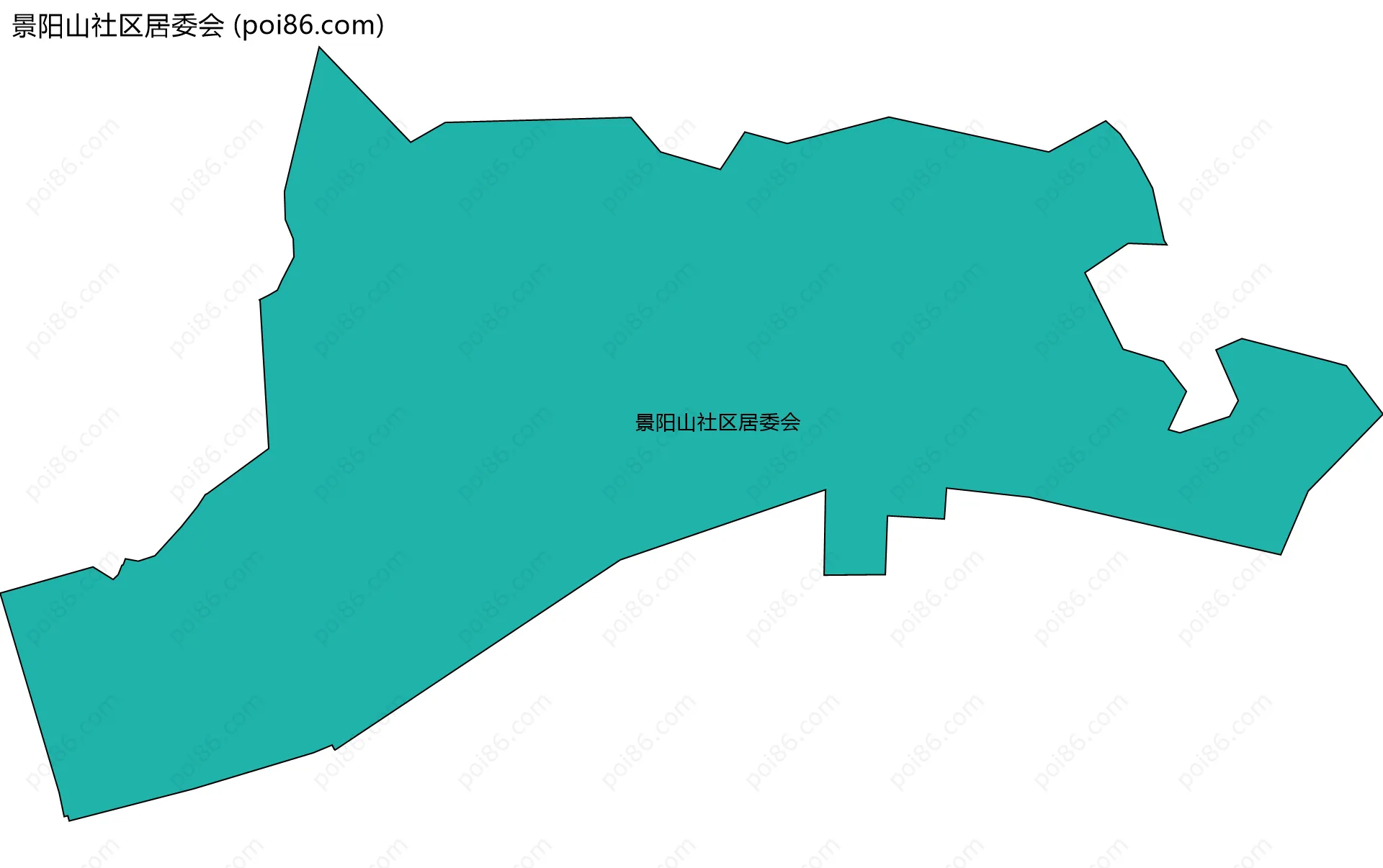 景阳山社区居委会边界地图