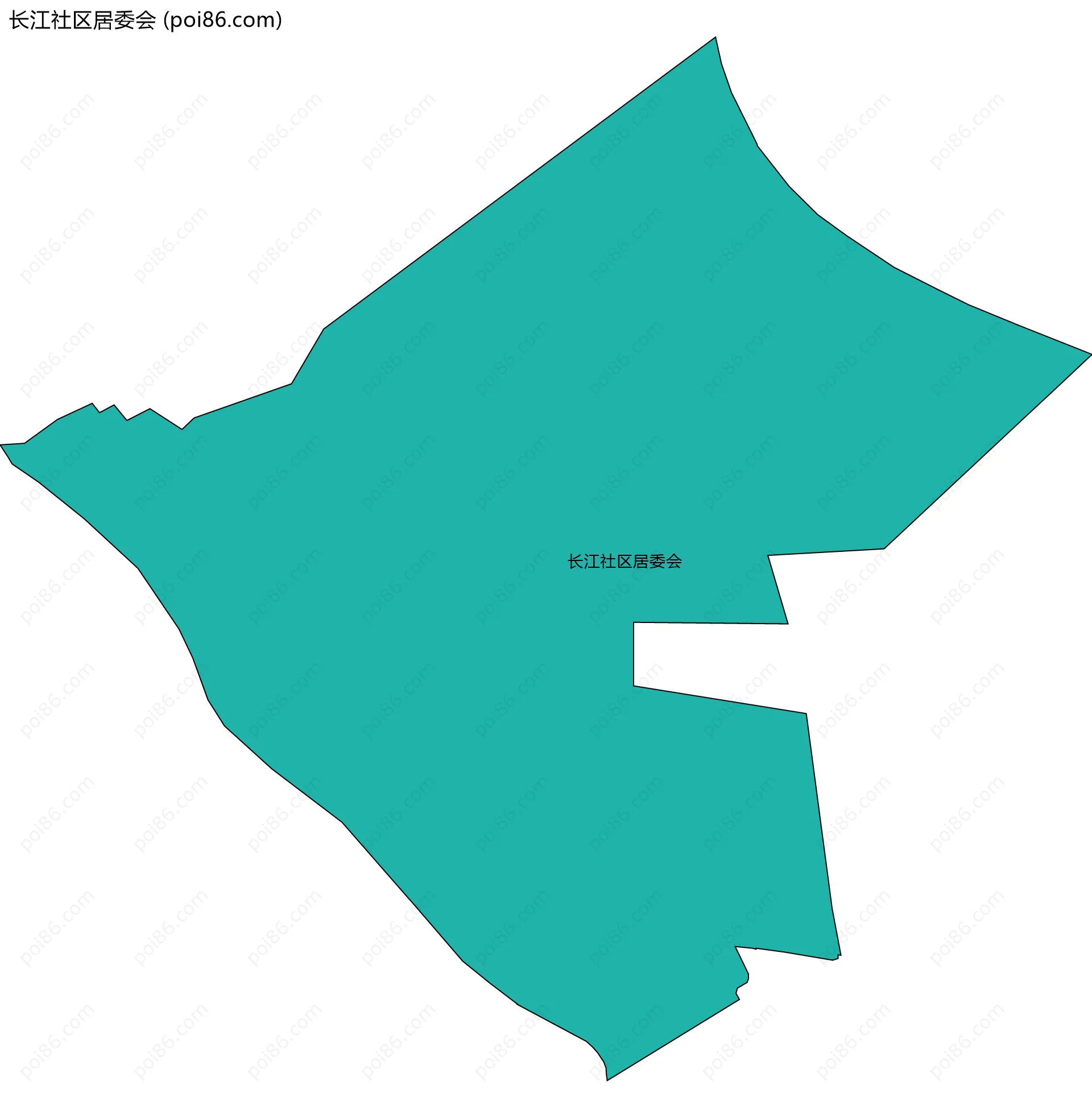 长江社区居委会边界地图