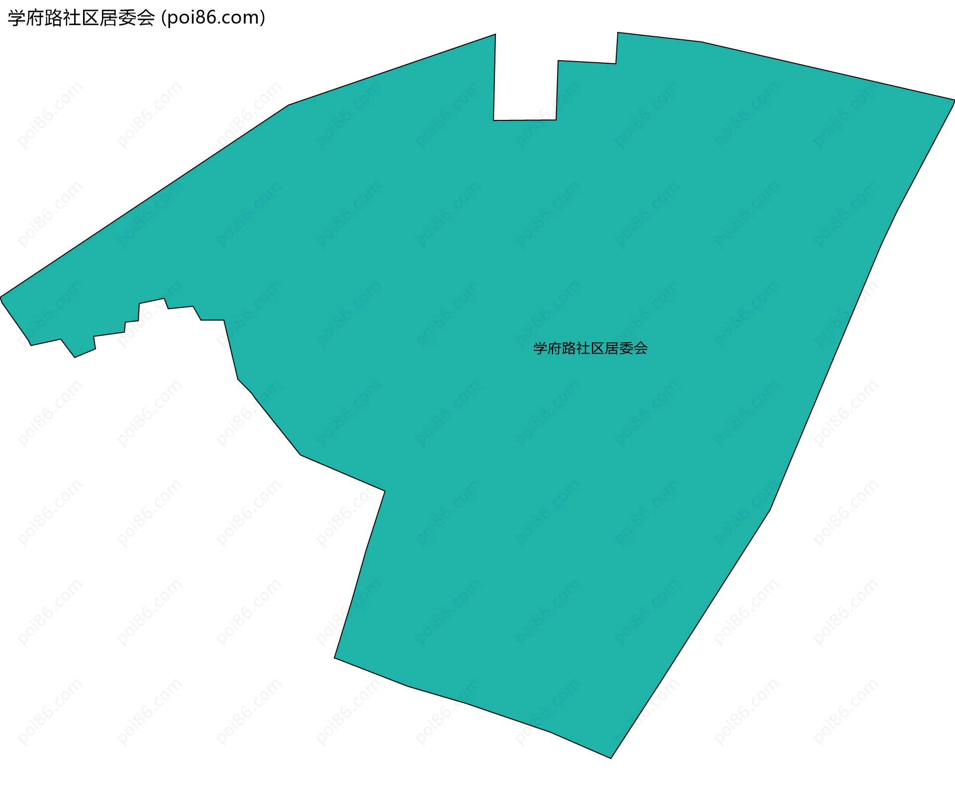 学府路社区居委会边界地图