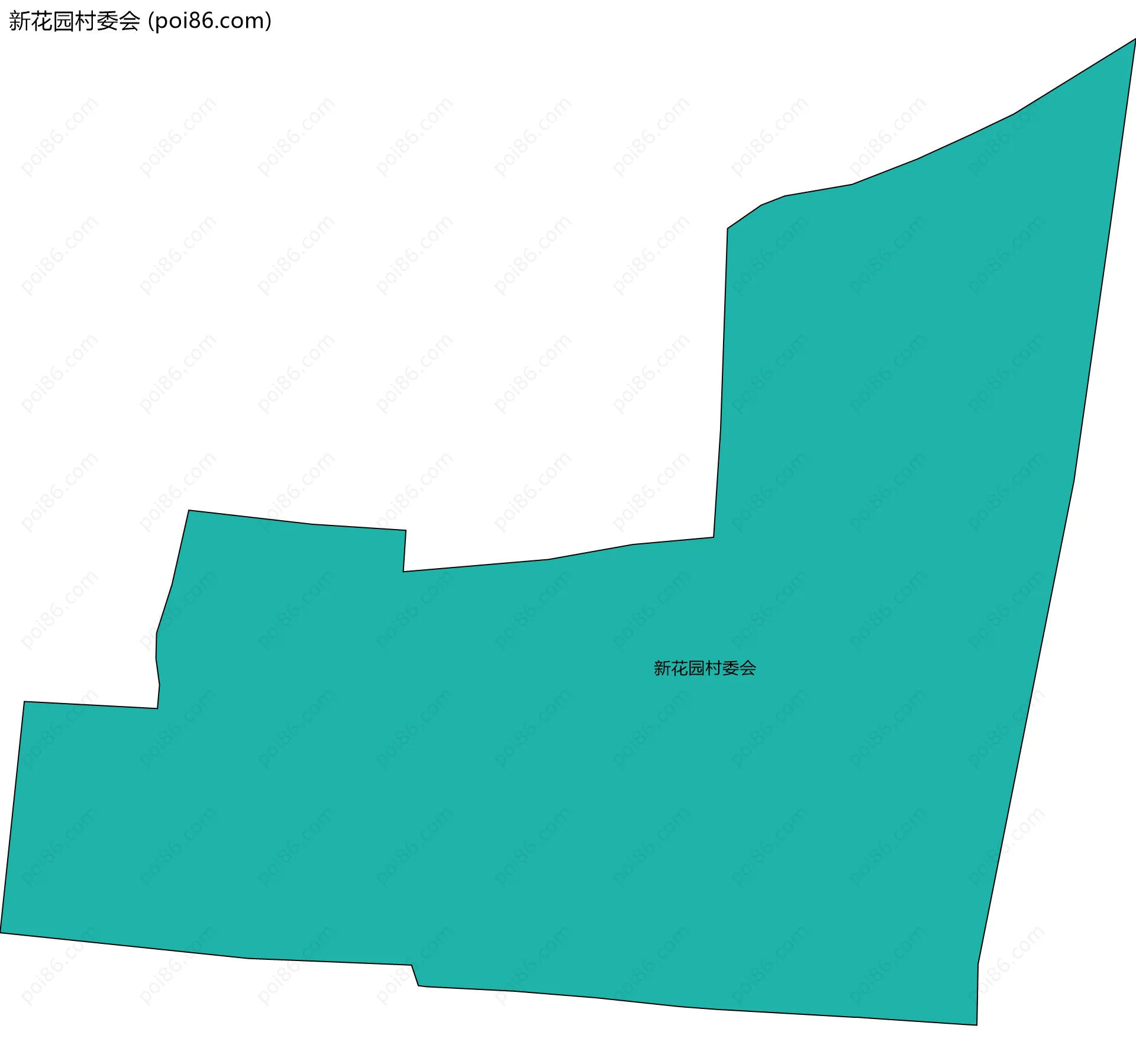 新花园村委会边界地图