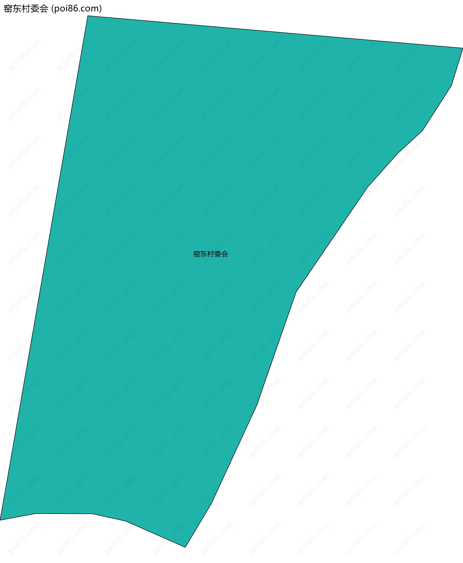 窑东村委会边界地图